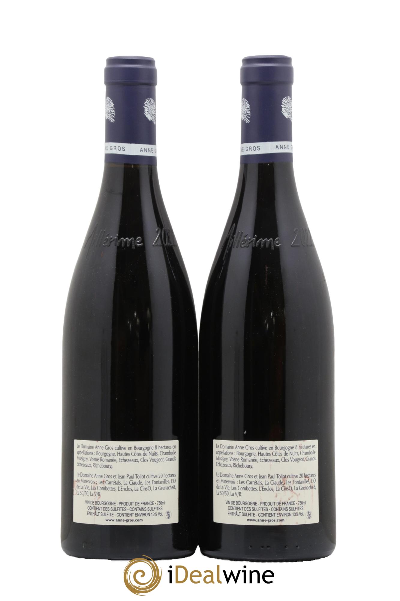 Vosne-Romanée Les Barreaux Anne Gros 2022 - Lot of 2 bottles - 1