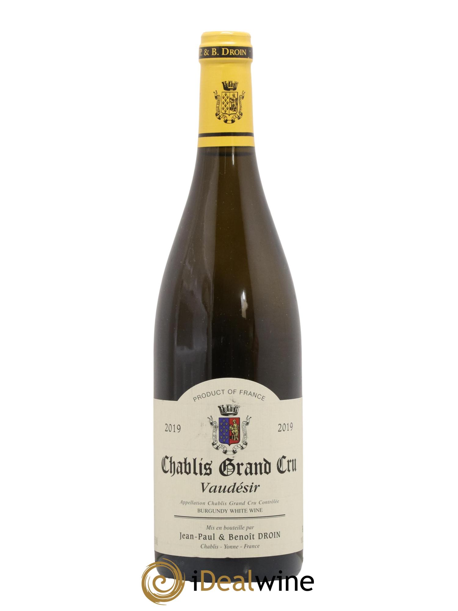 Chablis Grand Cru Vaudésir Jean-Paul & Benoît Droin (Domaine) 2019 - Lot de 1 bouteille - 0