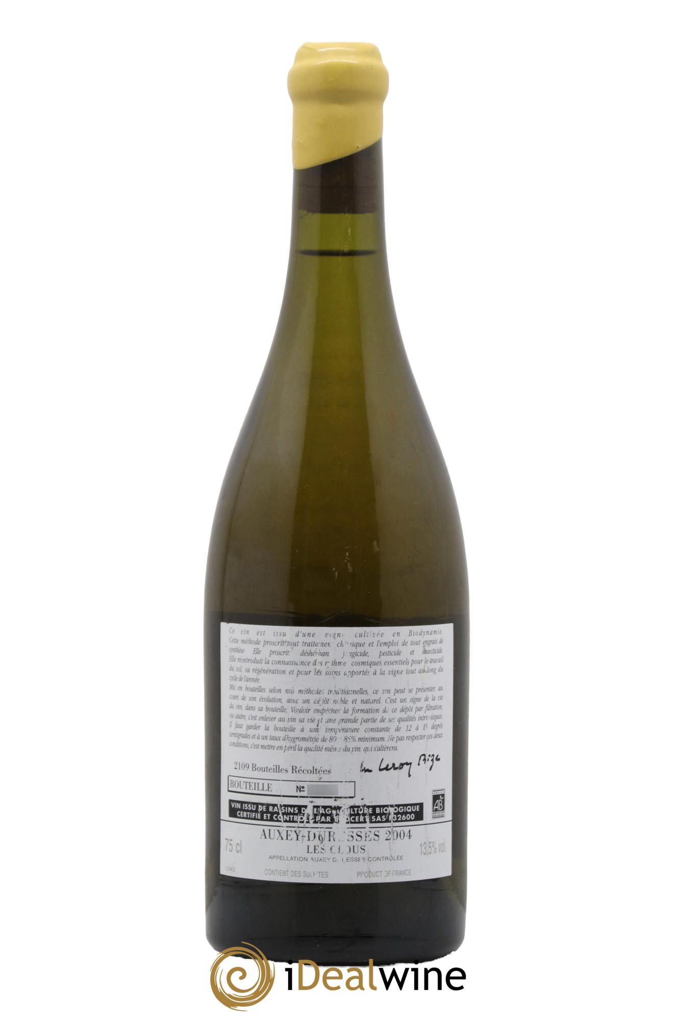 Auxey-Duresses Les Clous d'Auvenay (Domaine) 2004 - Lotto di 1 bottiglia - 1