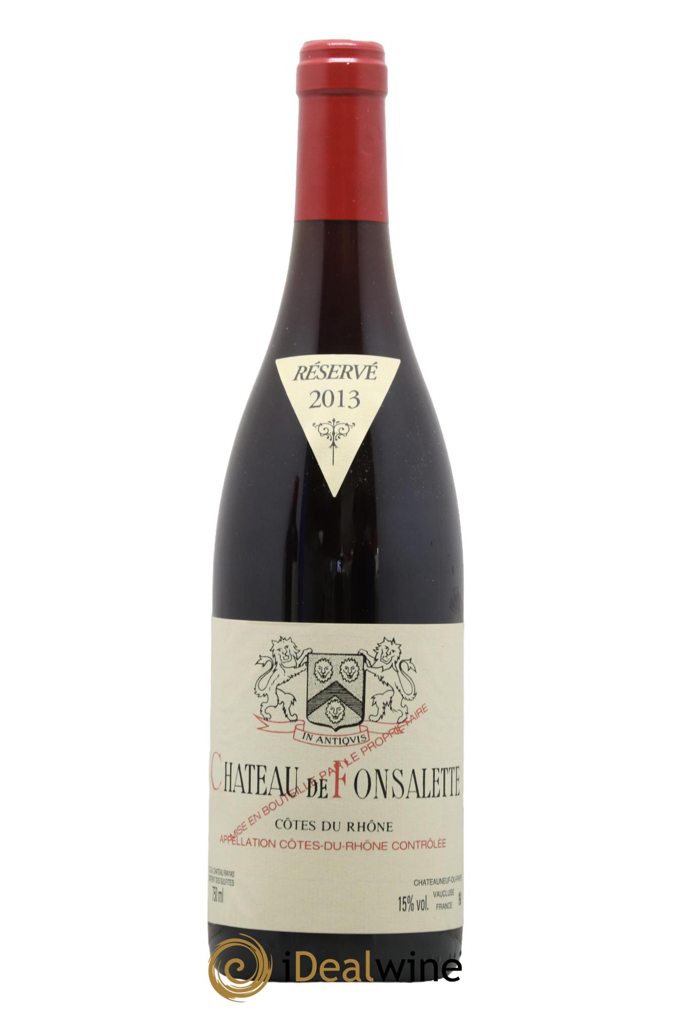 Côtes-du-Rhône Château de Fonsalette Emmanuel Reynaud 2013 - Lot de 1 bouteille - 0