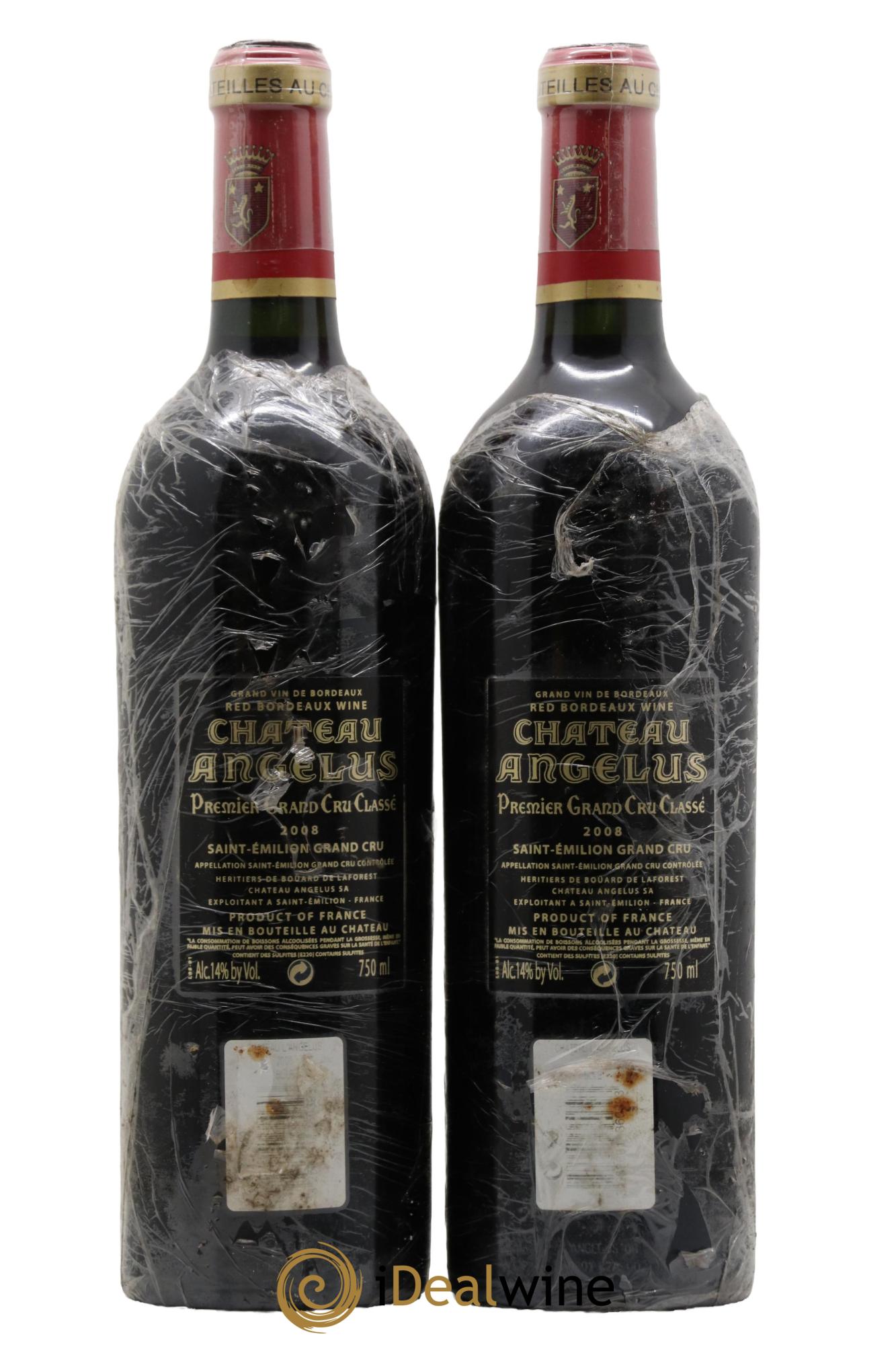 Château Angélus 1er Grand Cru Classé A 2008 - Lot de 2 bouteilles - 1