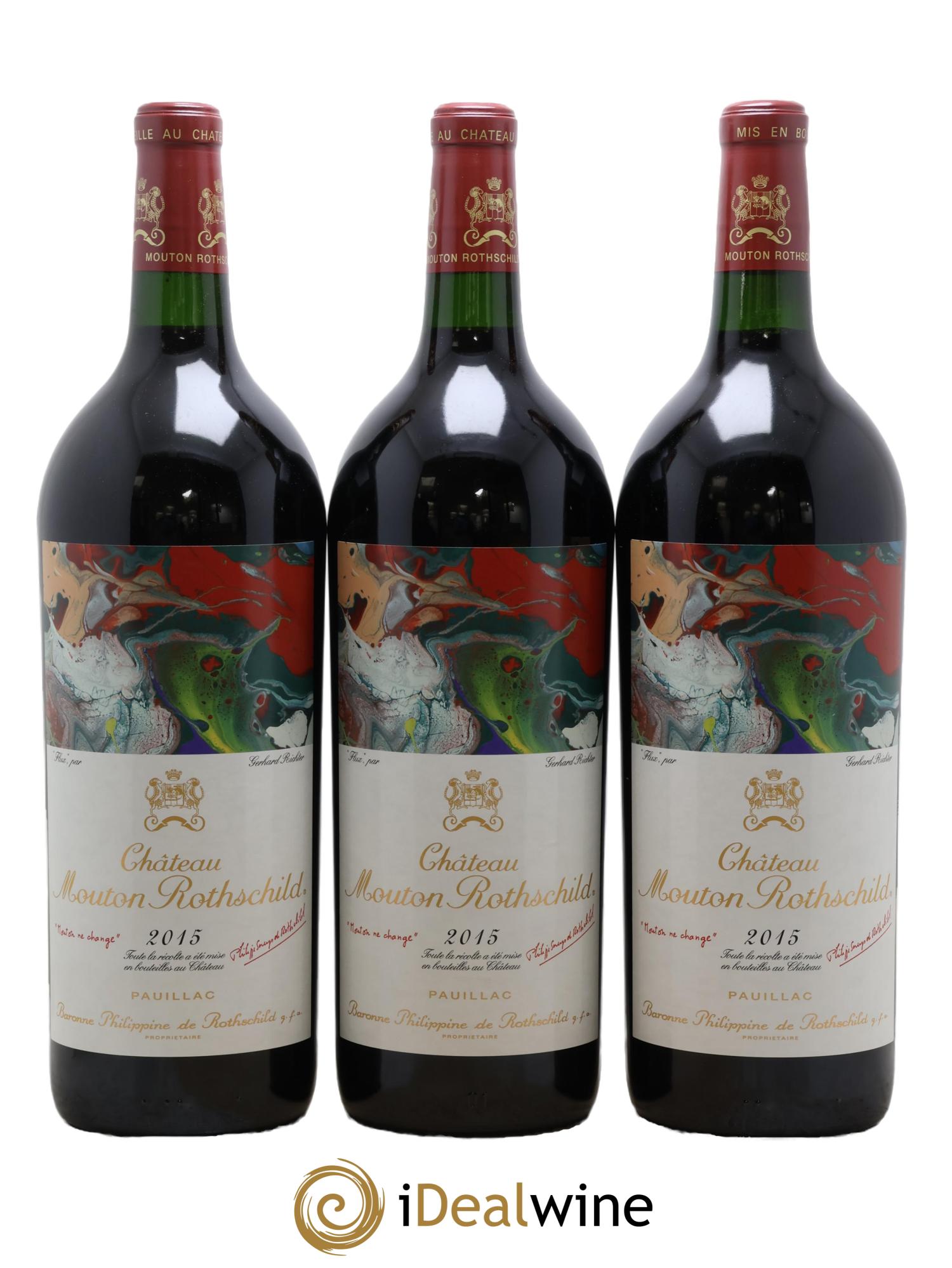 Château Mouton Rothschild 1er Grand Cru Classé 2015 - Lot of 3 magnums - 0