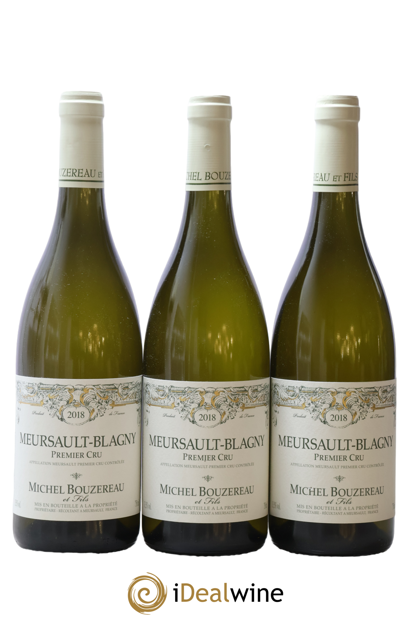 Meursault 1er Cru Blagny Michel Bouzereau et Fils (Domaine) 2018 - Lot de 3 bouteilles - 0
