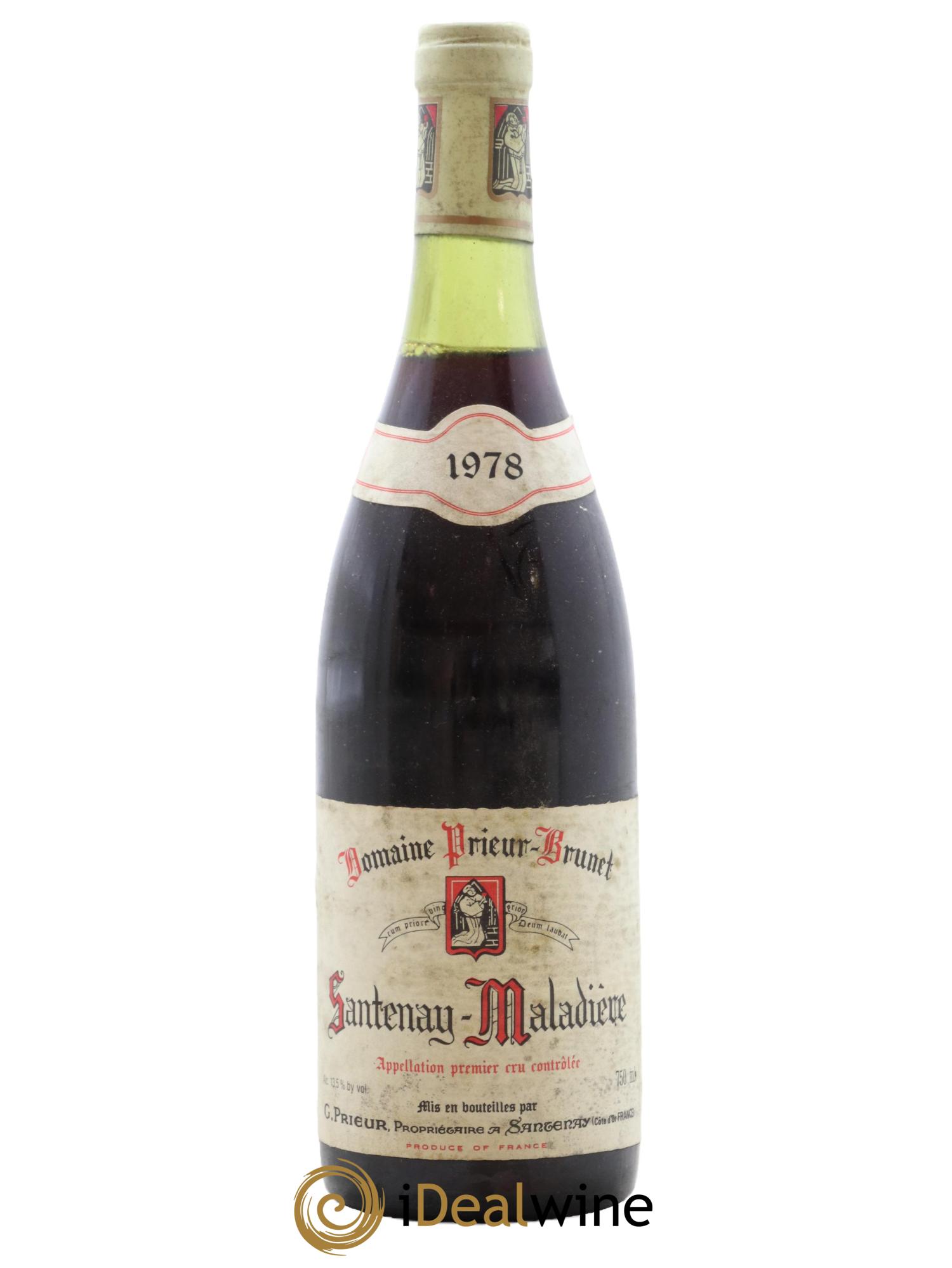 Santenay 1er Cru Maladière Domaine Prieur-Brunet 1978 - Lot de 1 bouteille - 0