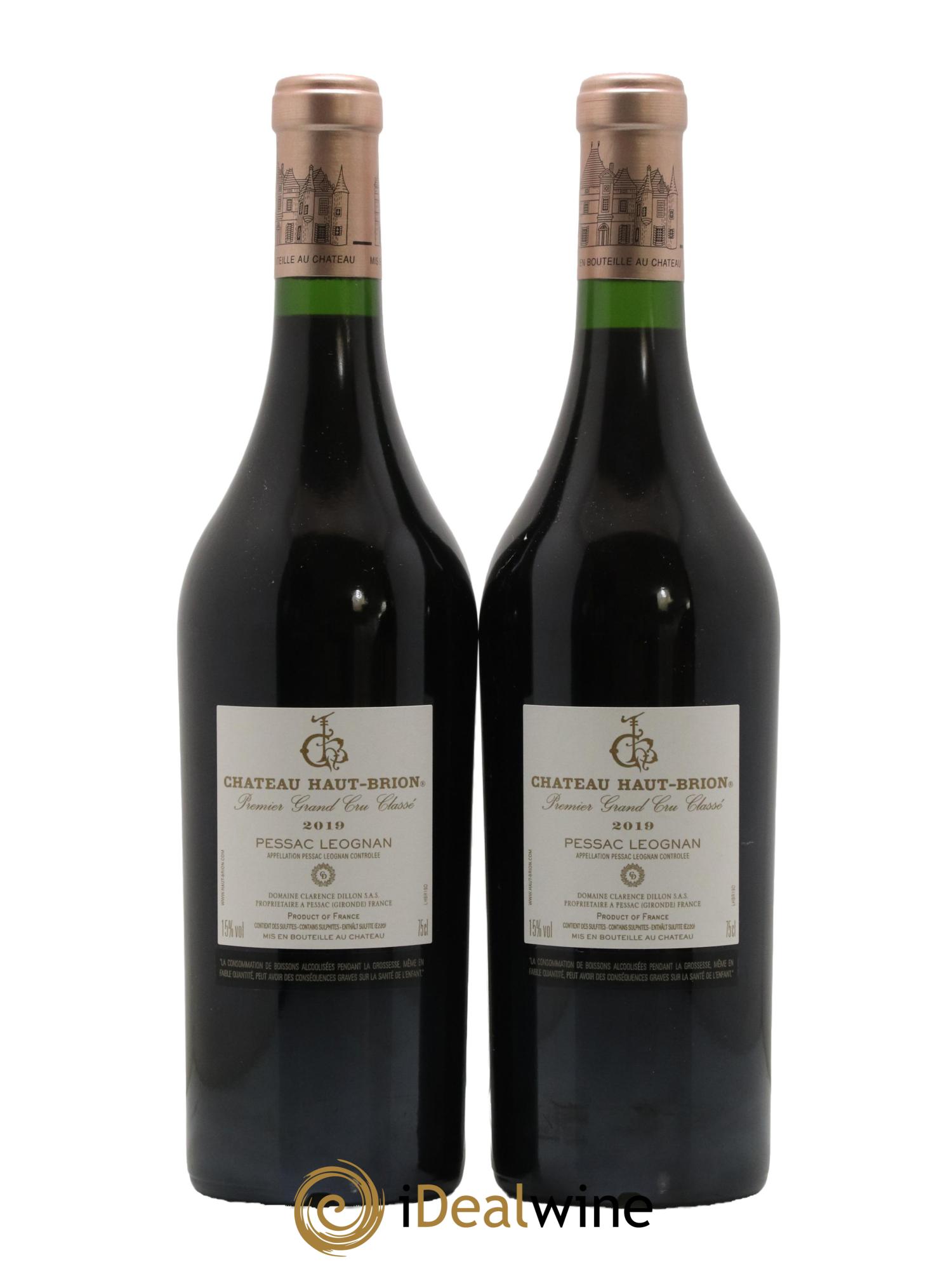 Château Haut Brion 1er Grand Cru Classé  2019 - Lot of 2 bottles - 1
