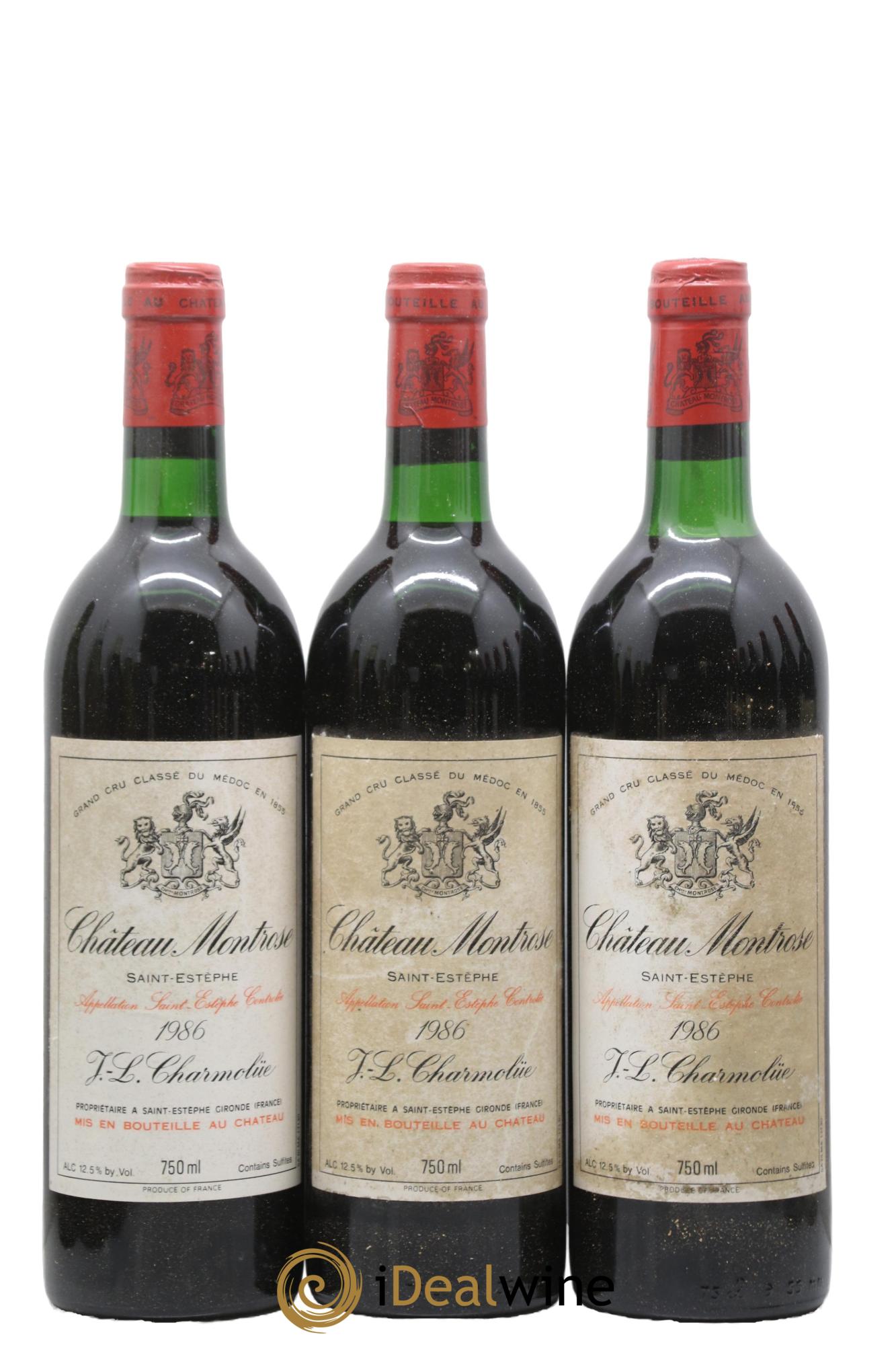 Château Montrose 2ème Grand Cru Classé 1986 - Lot de 12 bouteilles - 1