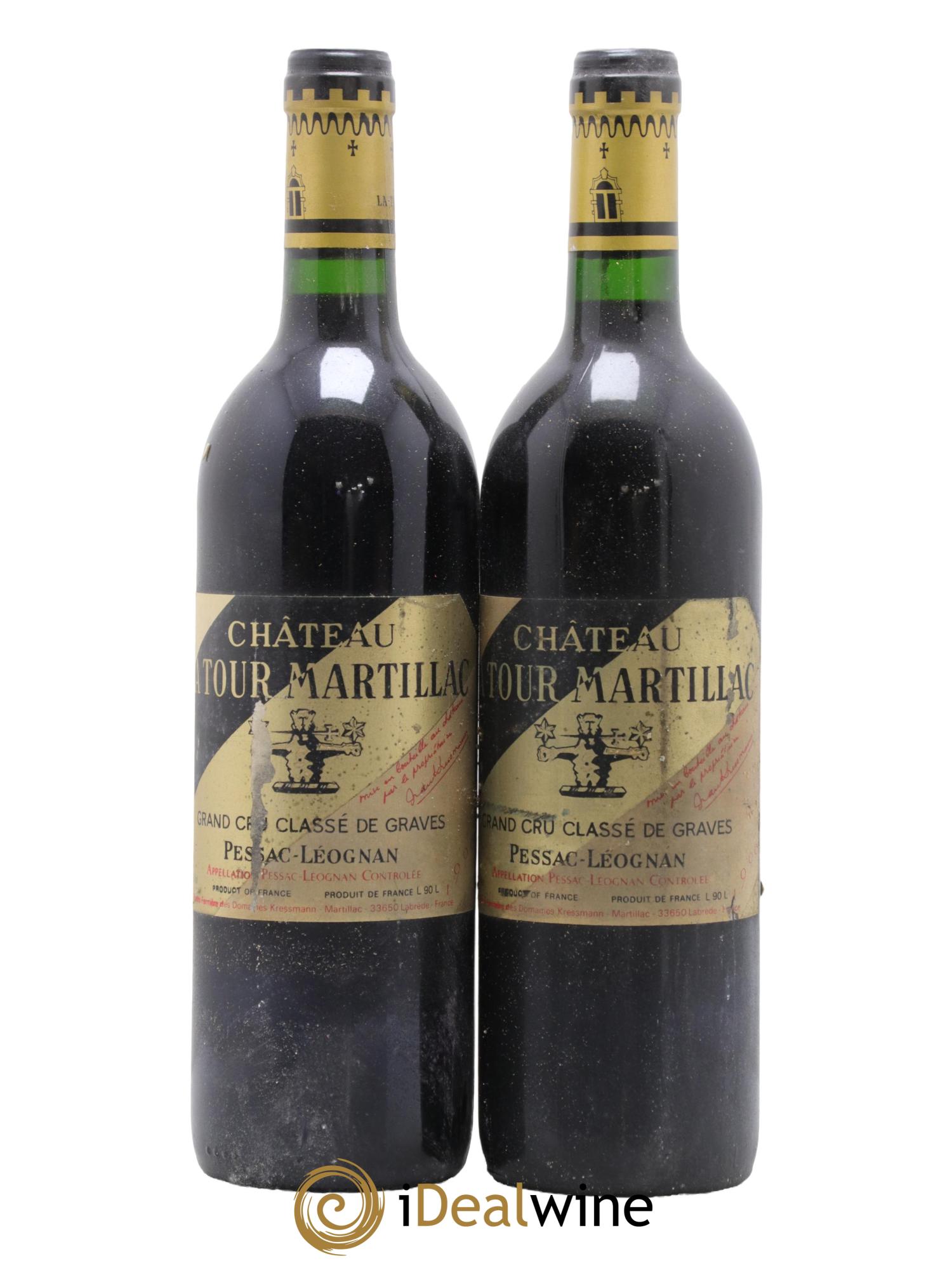 Château Latour-Martillac Cru Classé de Graves 1990 - Lot de 2 bouteilles - 0