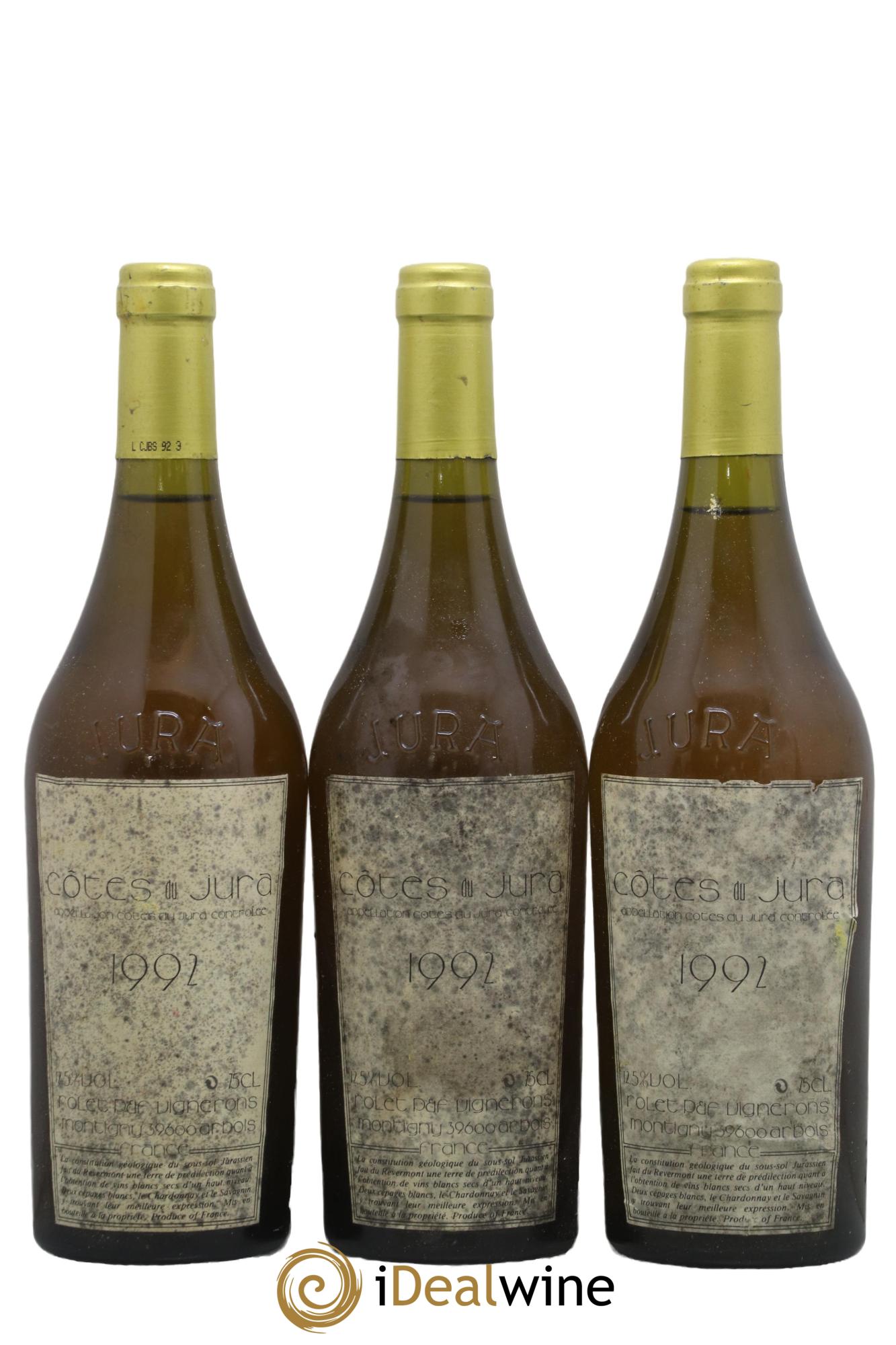 Côtes du Jura Rolet 1992 - Posten von 3 Flaschen - 0