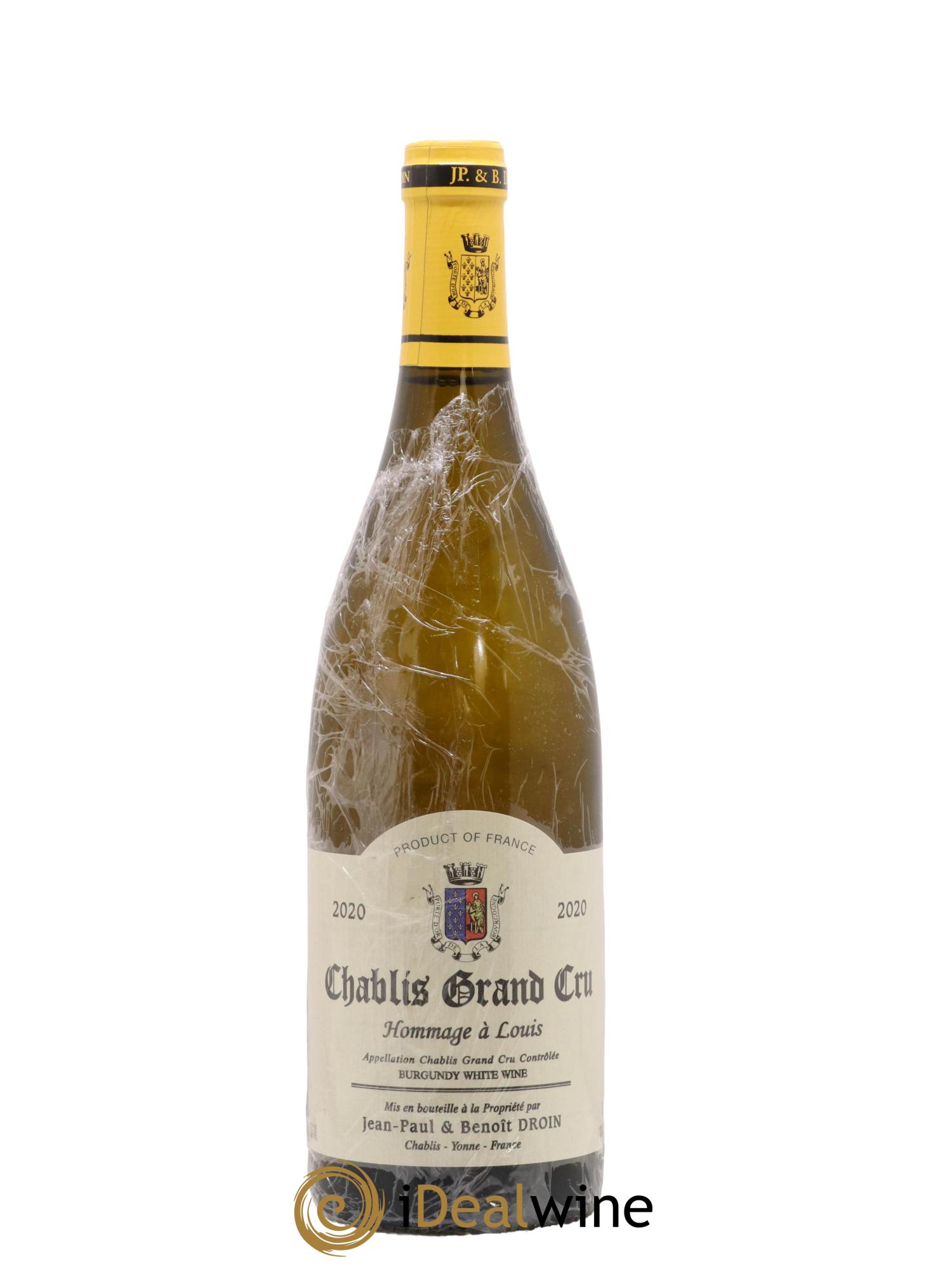 Chablis Grand Cru Hommage à Louis Jean-Paul & Benoît Droin (Domaine) 2020 - Lot de 1 bouteille - 0