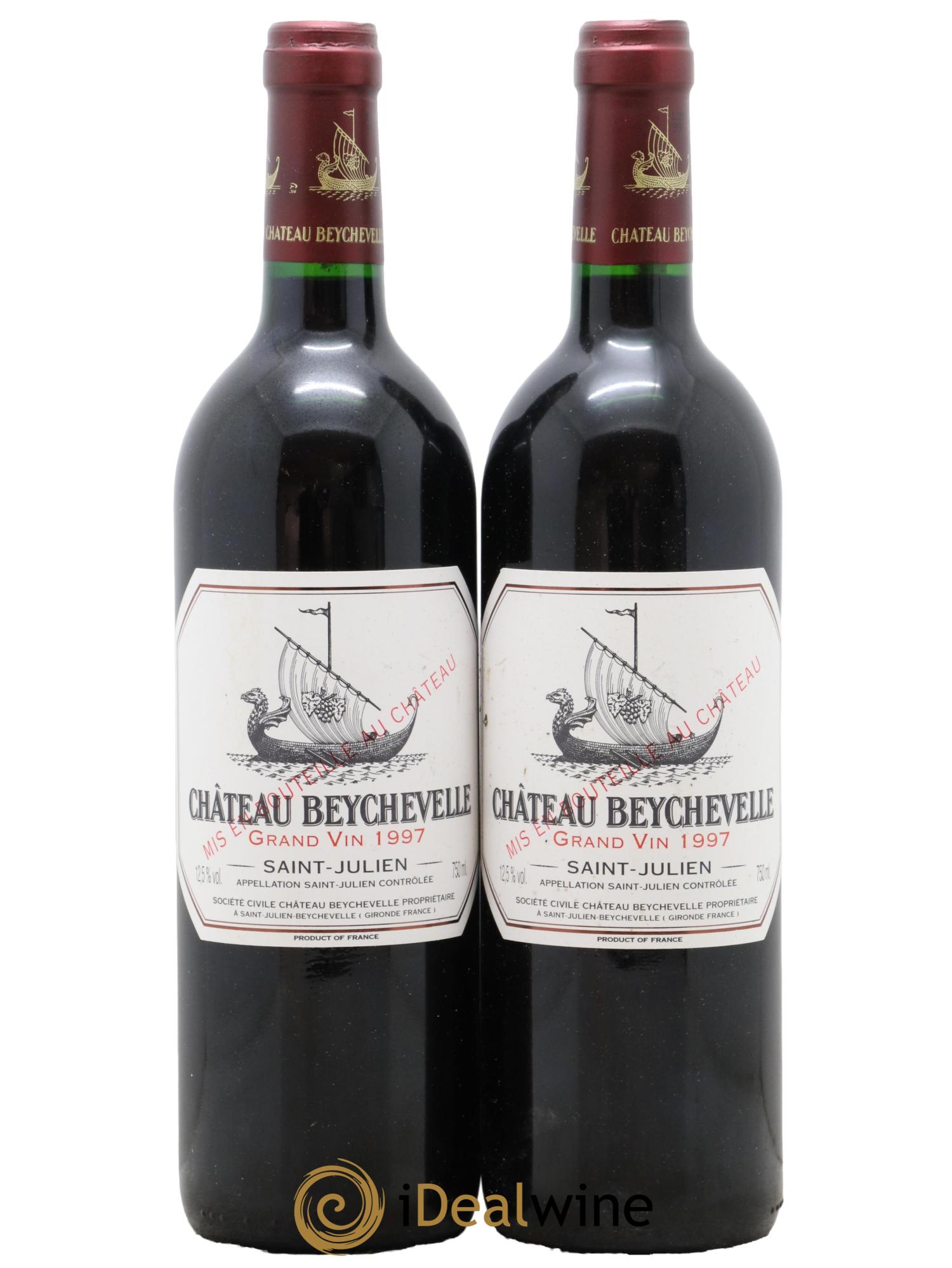 Château Beychevelle 4ème Grand Cru Classé 1997 - Lot de 2 bouteilles - 0