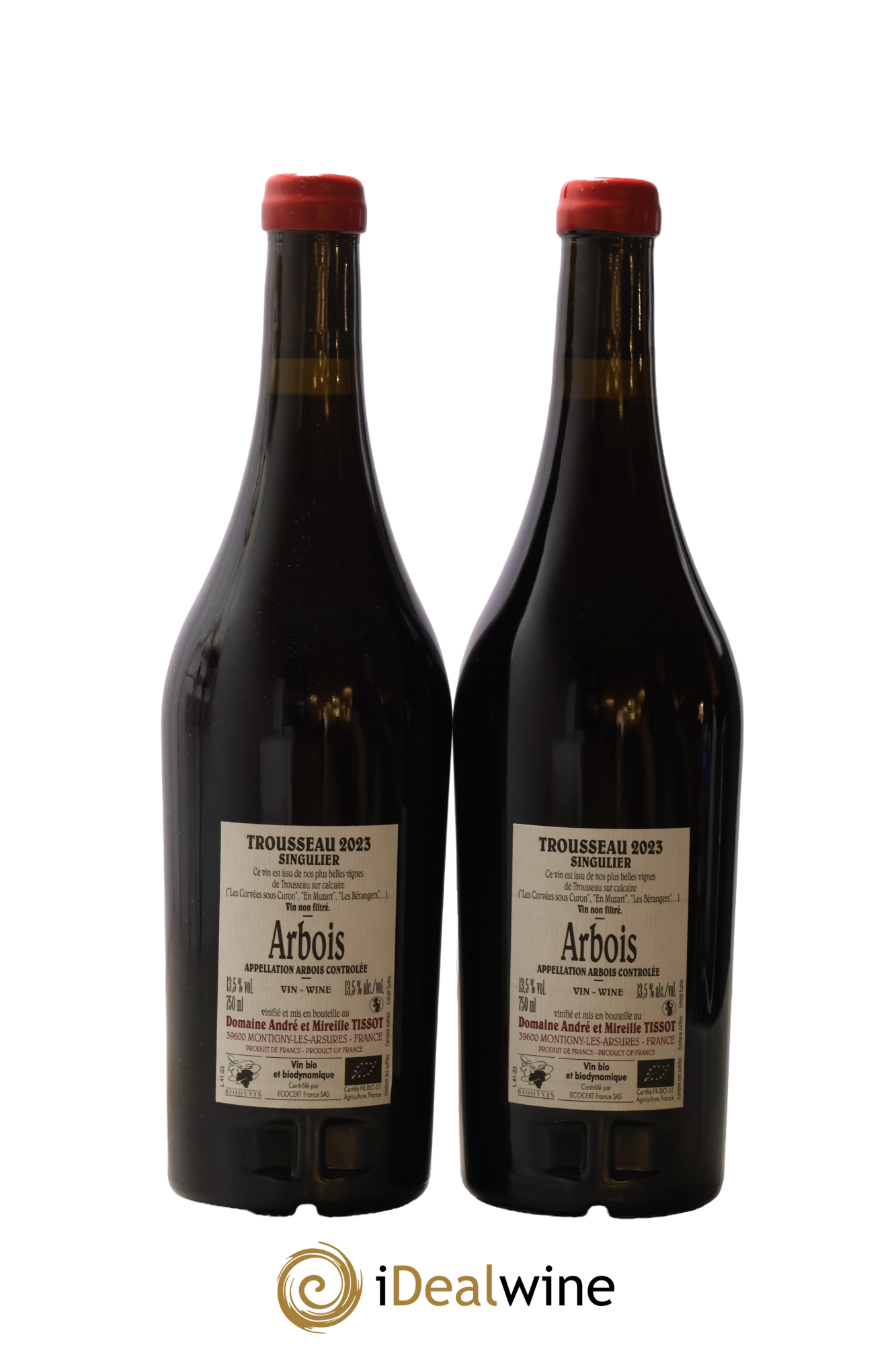 Arbois Trousseau Singulier Bénédicte et Stéphane Tissot 2023 - Lot de 2 bouteilles - 1