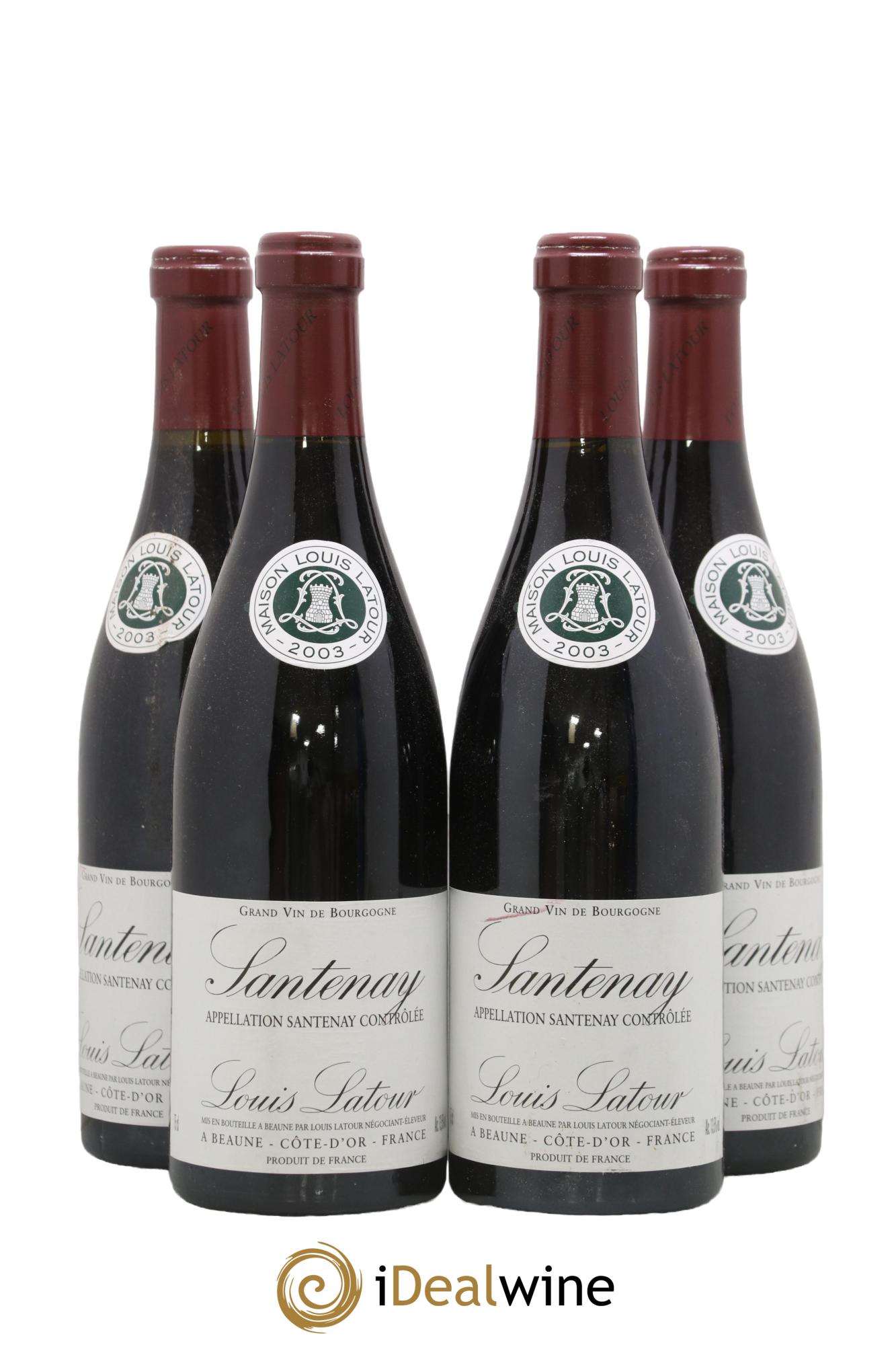 Santenay Louis Latour 2003 - Lot of 4 bottles - 0