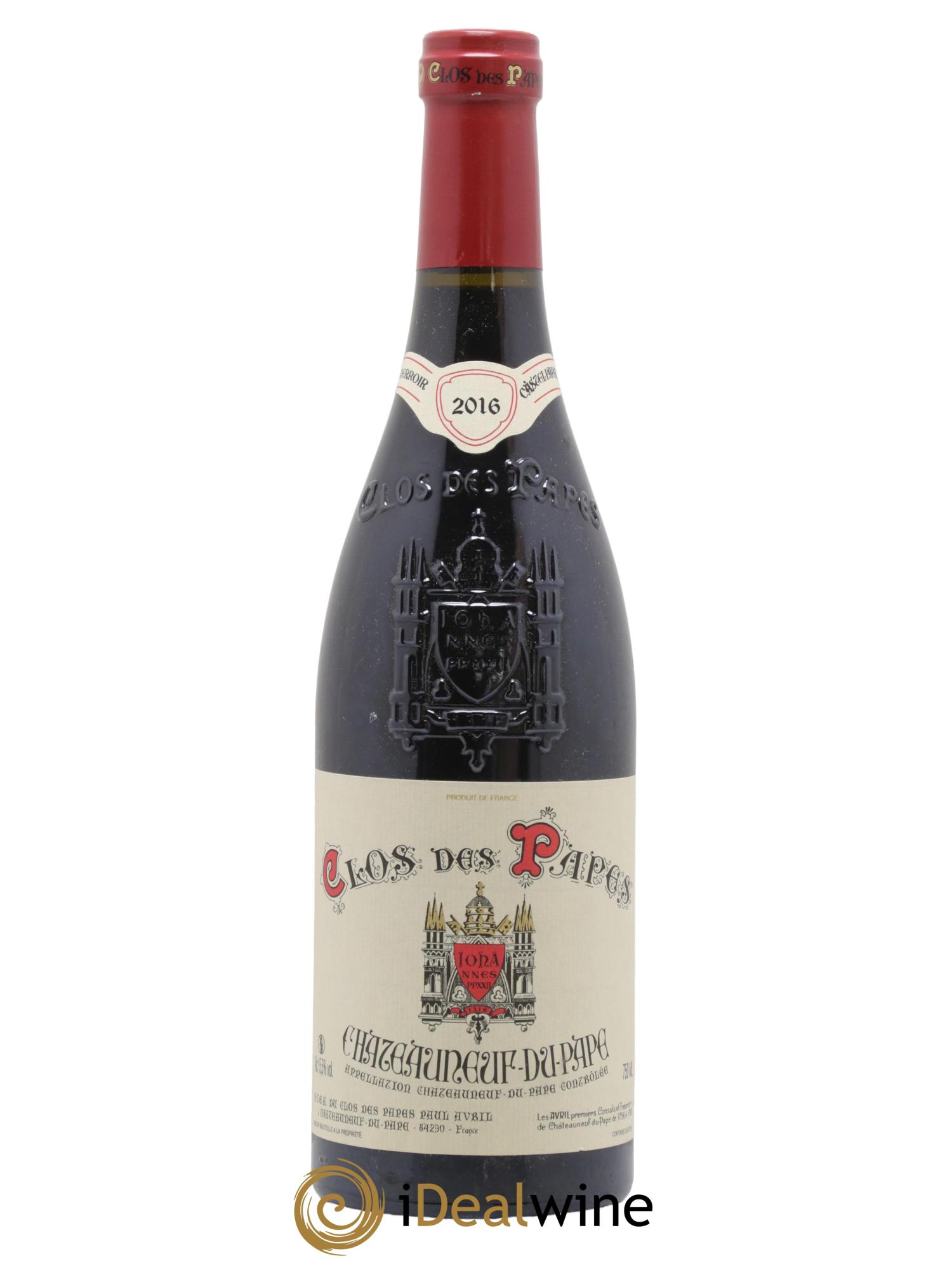 Châteauneuf-du-Pape Clos des Papes - Paul Avril 2016 - Lot de 1 bouteille - 0
