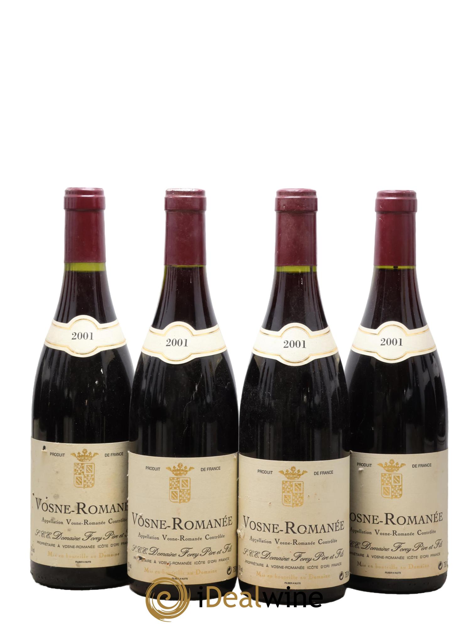Vosne-Romanée Forey Père et Fils (Domaine) 2001 - Posten von 4 Flaschen - 0
