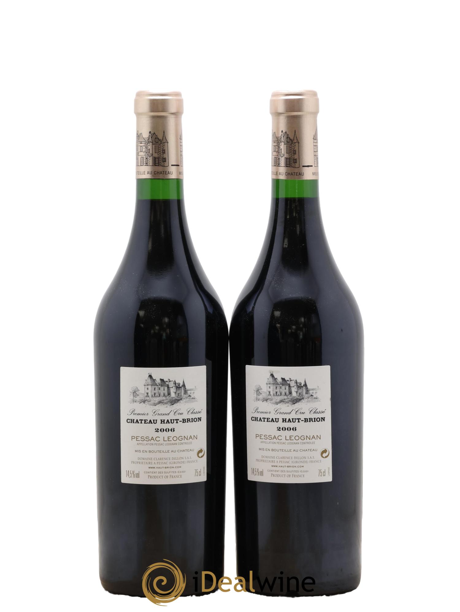 Château Haut Brion 1er Grand Cru Classé 2006 - Lot of 2 bottles - 1