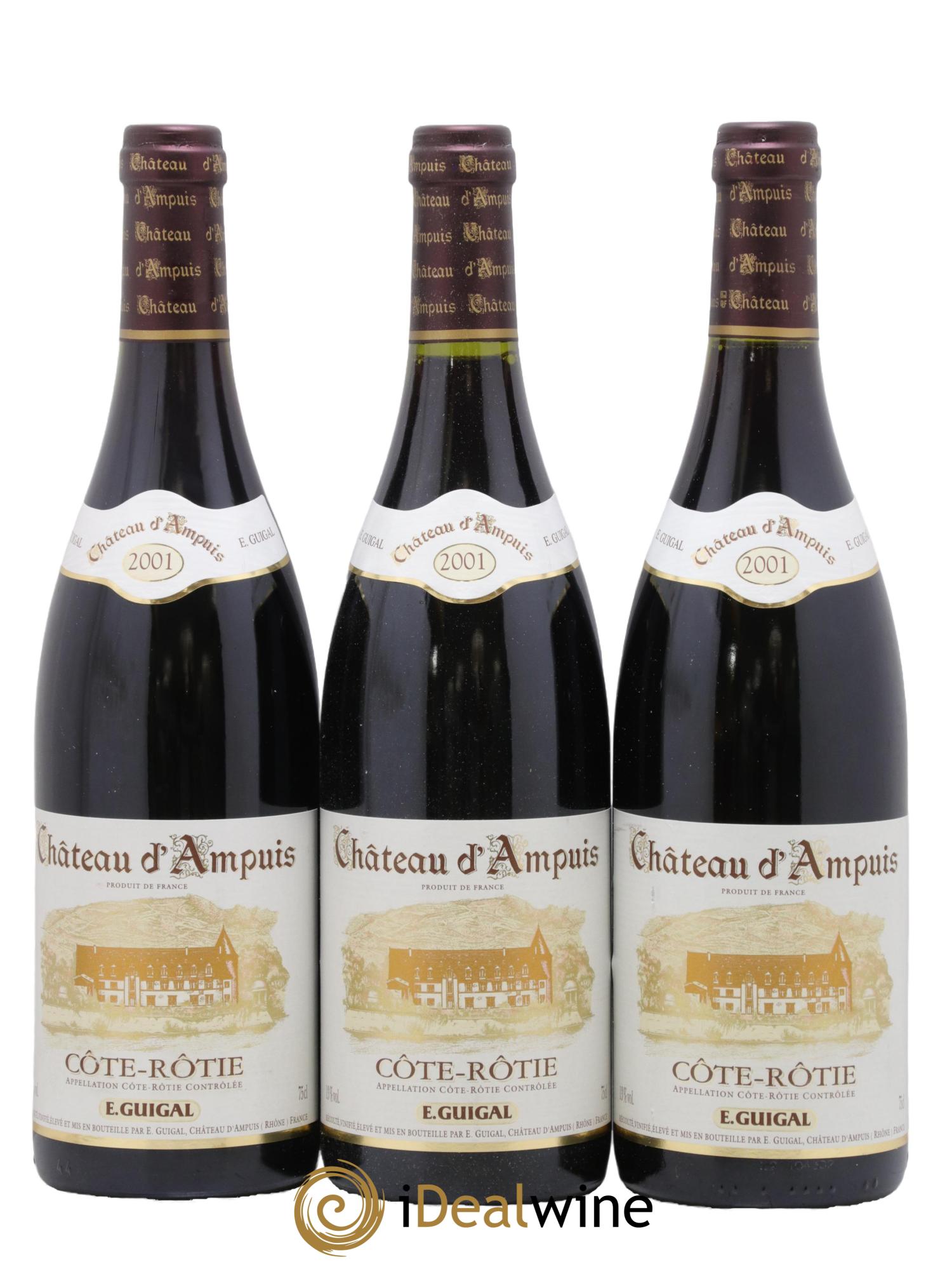 Côte-Rôtie Château d'Ampuis Guigal 2001 - Lotto di 3 bottiglie - 0