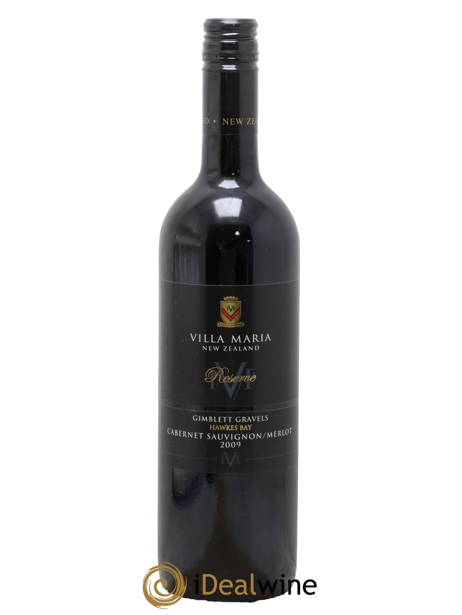 Nouvelle Zélande Cabernet Sauvignon Merlot Reserve Gimblett Gravels Villa Maria 2009 - Lot de 1 bouteille - 0