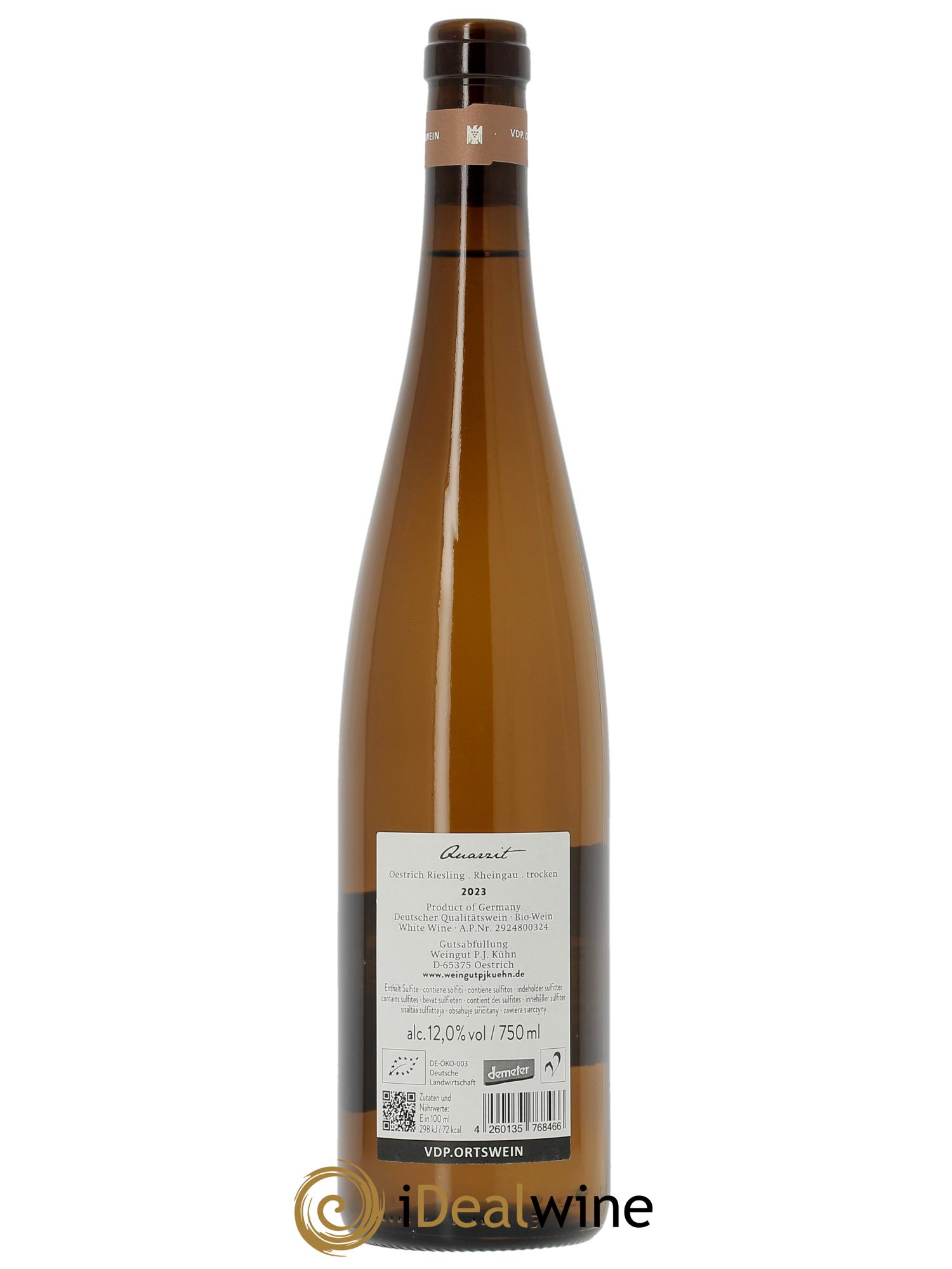 Rheingau Peter Jakob Kühn Riesling Oestricher Quarzit trocken  2023 - Lot de 1 bouteille - 1