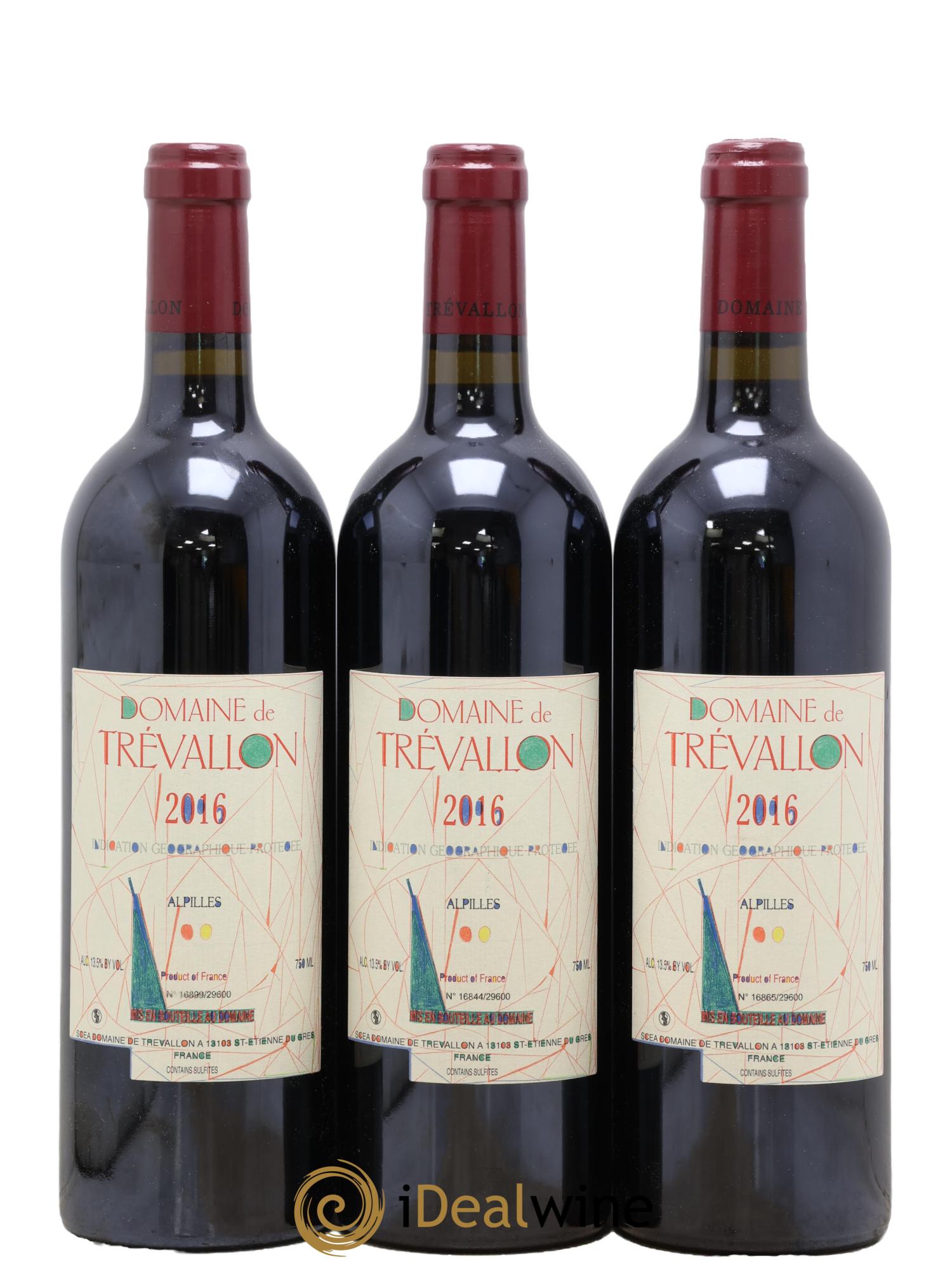 IGP Alpilles Trévallon (Domaine de) Eloi Dürrbach 2016 - Lot de 3 bouteilles - 0