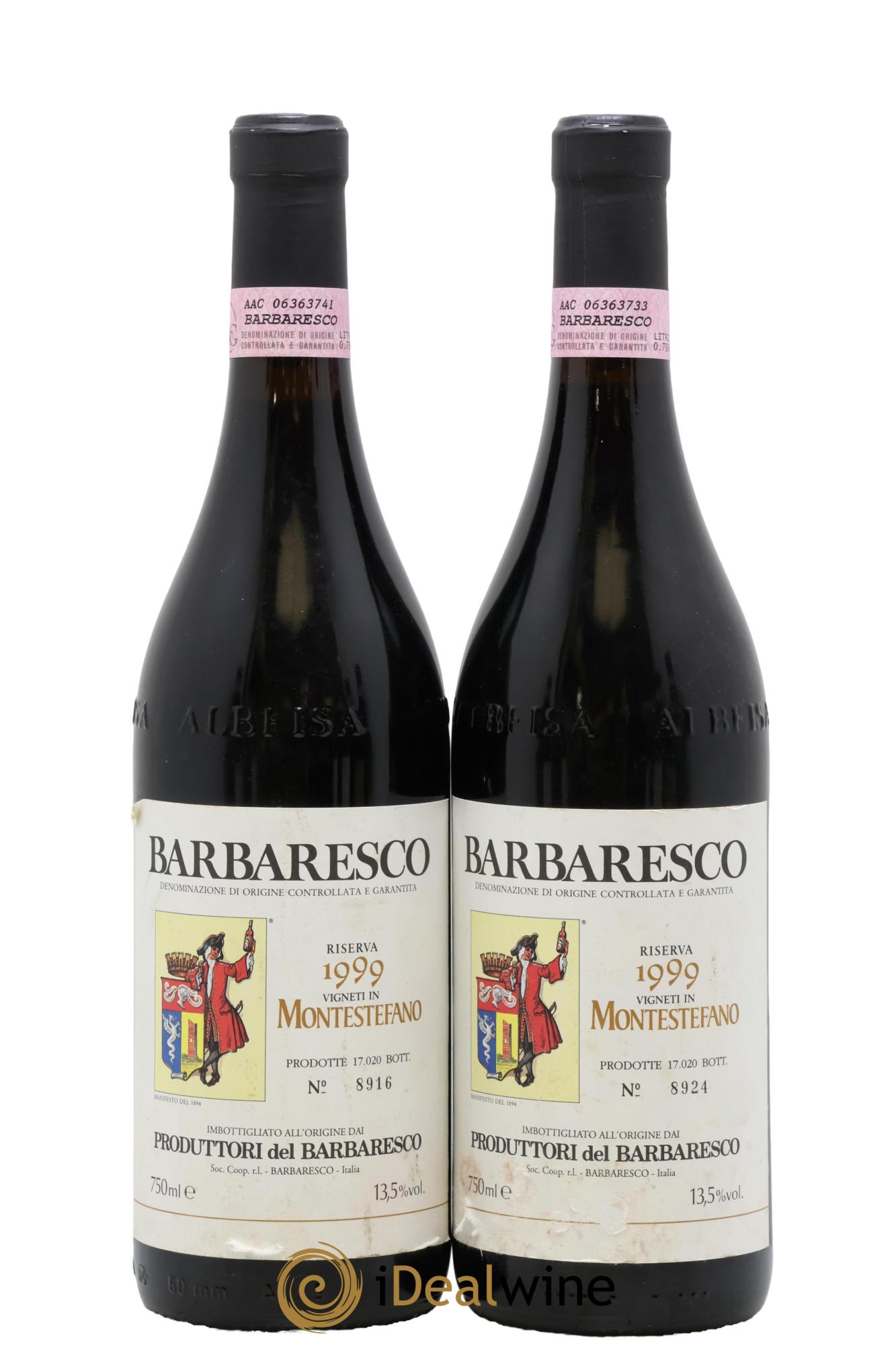 Barbaresco DOCG Riserva Montestefano Produttori del Barbaresco 1999 - Lote de 2 botellas - 0