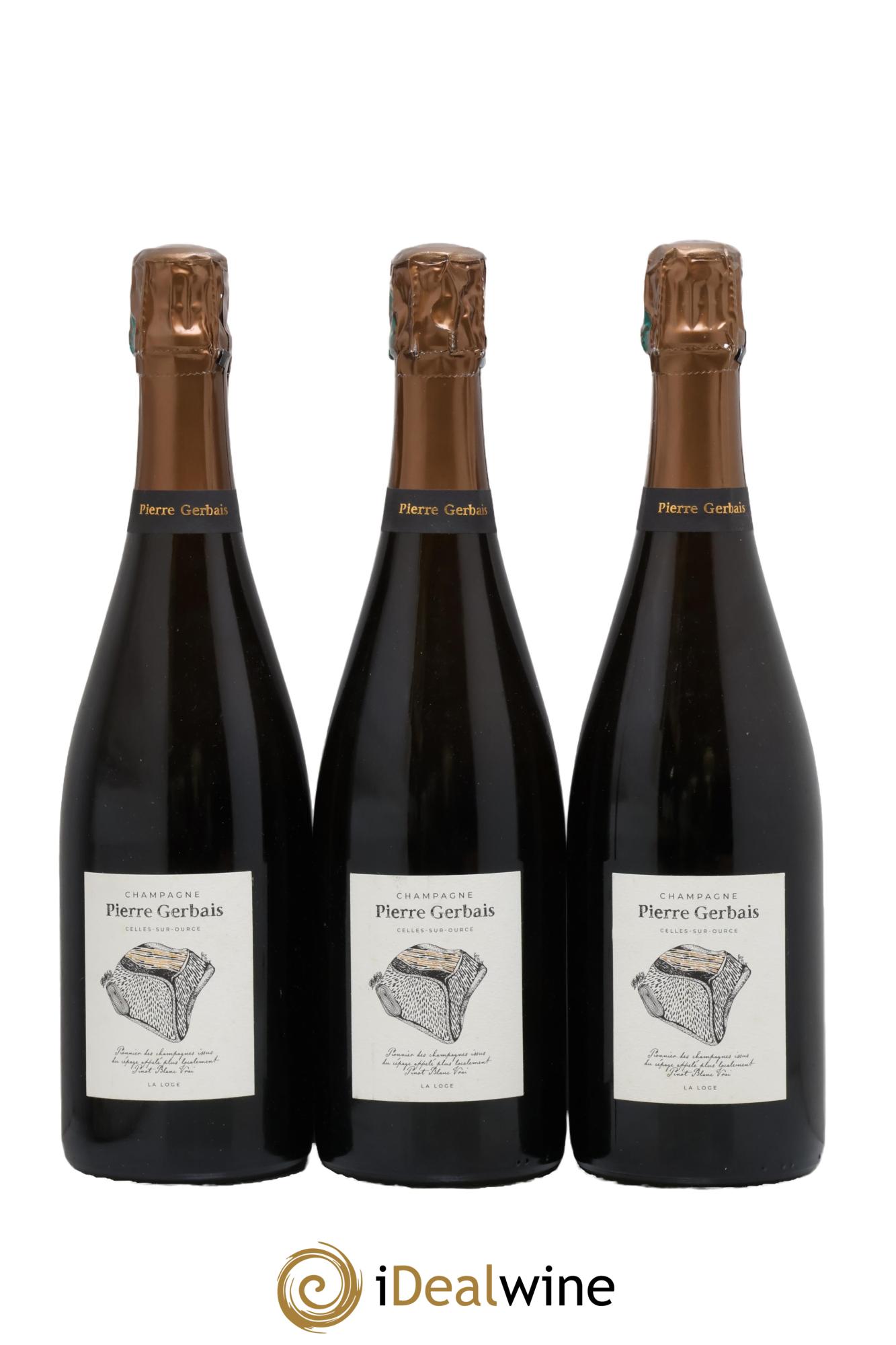 Champagne La Loge ExtraBrut Gerbais - Lot of 3 bottles - 0