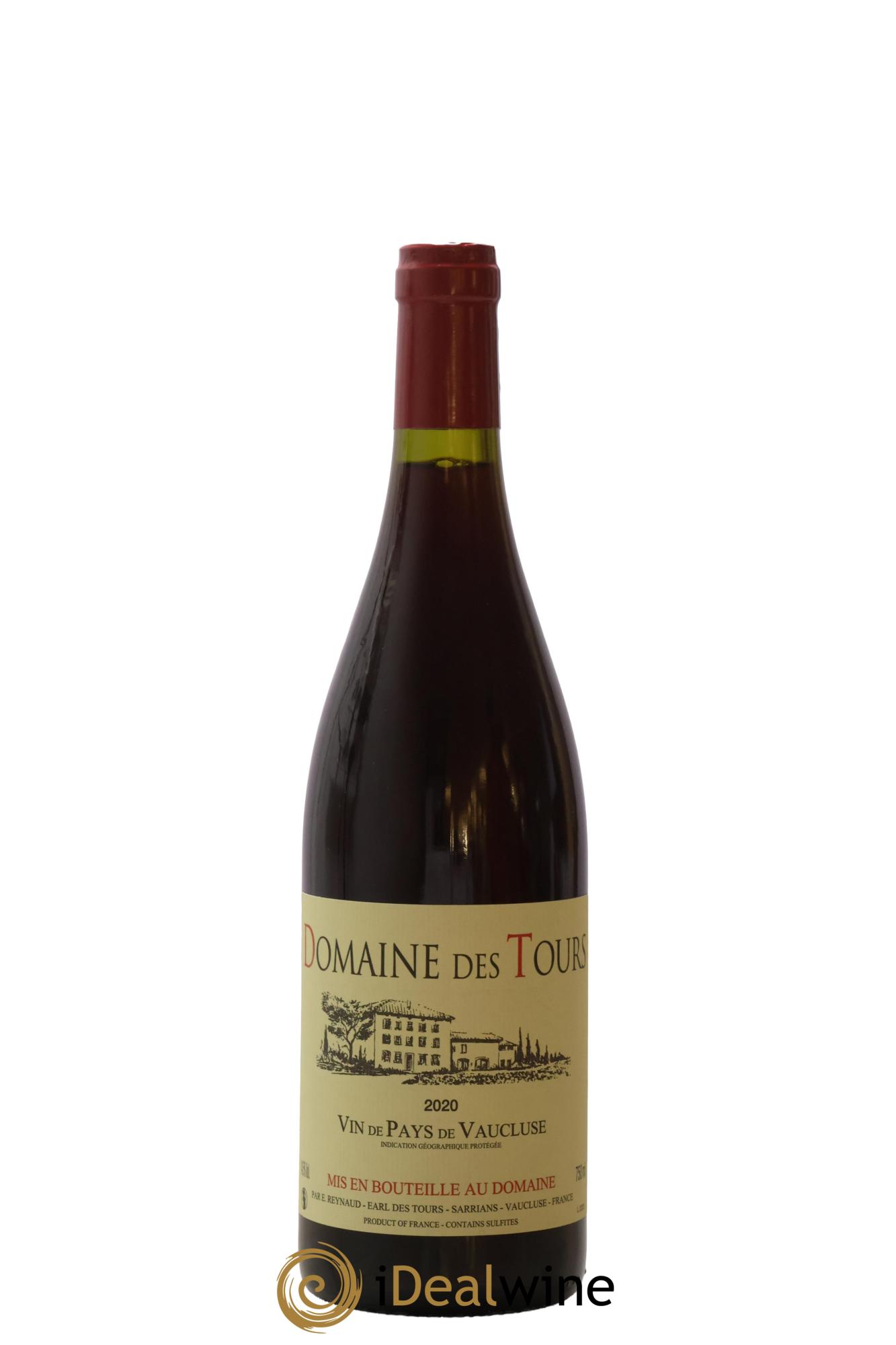 Vaucluse (Vin de Pays de Vaucluse) Domaine des Tours Emmanuel Reynaud 2020 - Lot de 1 bouteille - 0