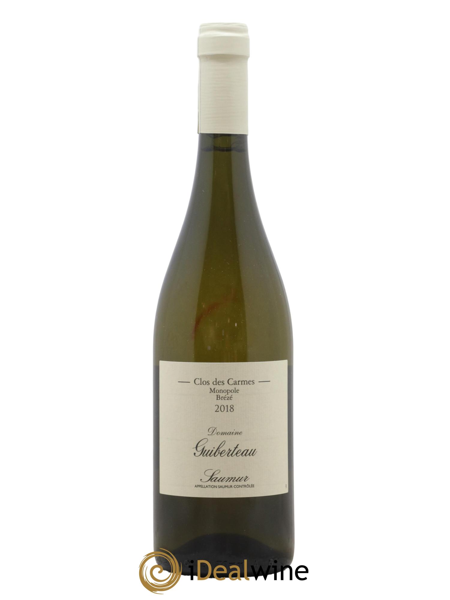 Saumur Brézé Clos des Carmes Domaine Guiberteau 2018 - Lot de 1 bouteille - 0