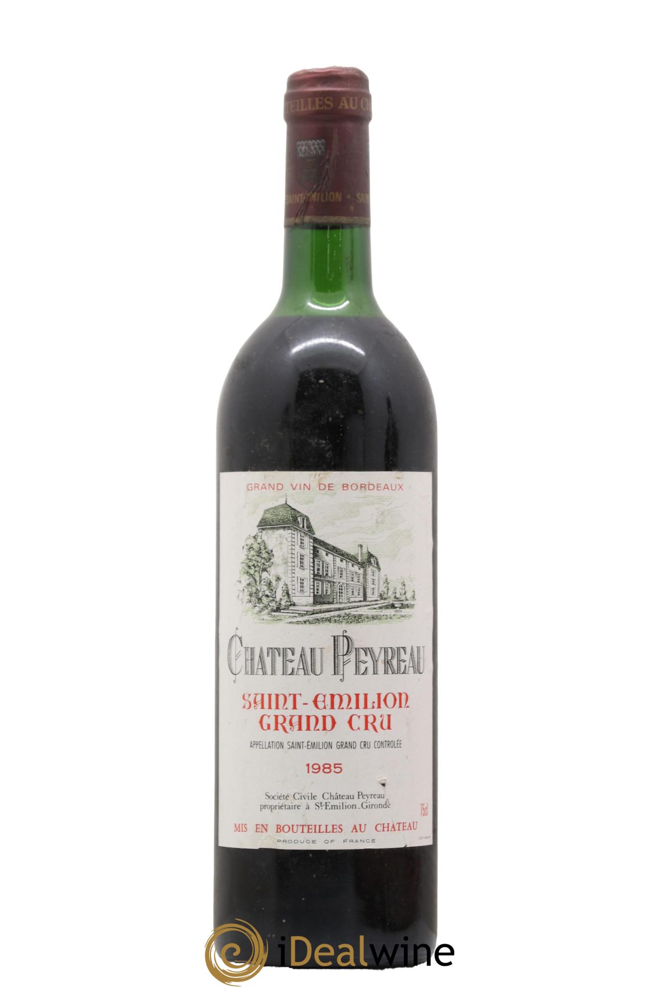 Saint-Émilion Grand Cru Château Peyreau 1985 - Lot de 1 bouteille - 0