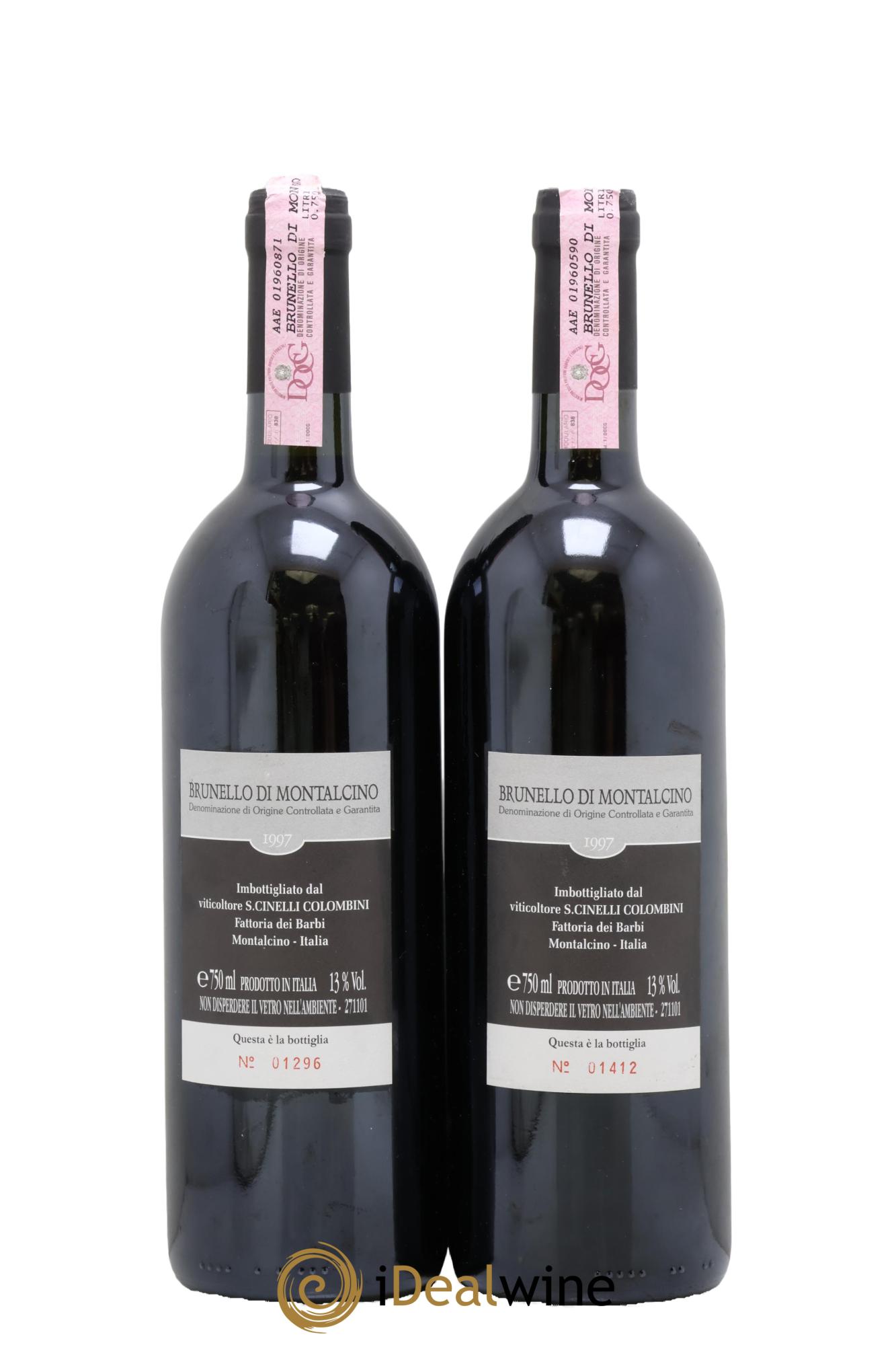 Brunello di Montalcino DOCG Fattoria dei Barbi 1997 - Lot of 2 bottles - 1