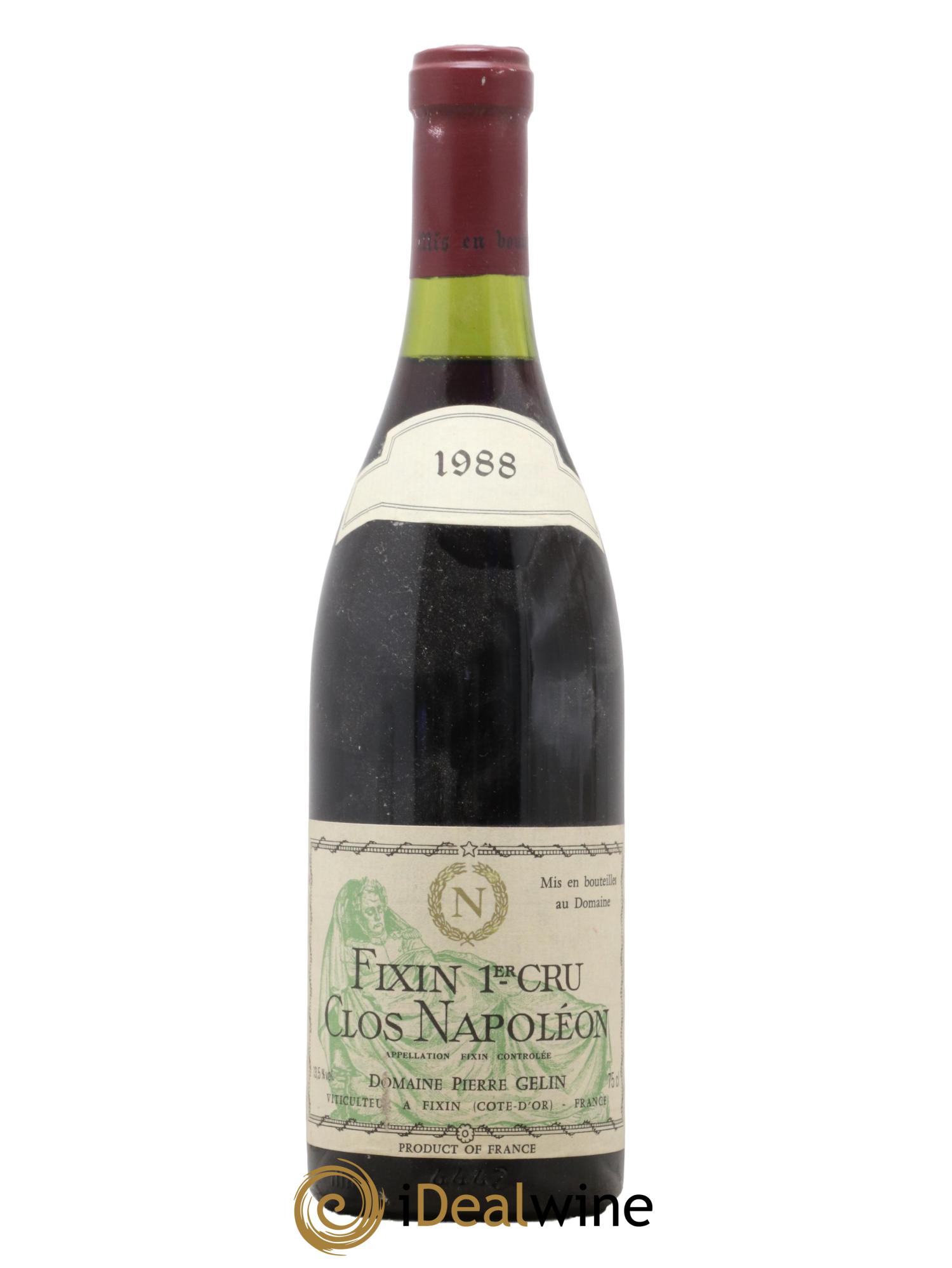 Fixin 1er Cru Clos Napoléon Domaine Gelin 1988 - Lot de 1 bouteille - 0