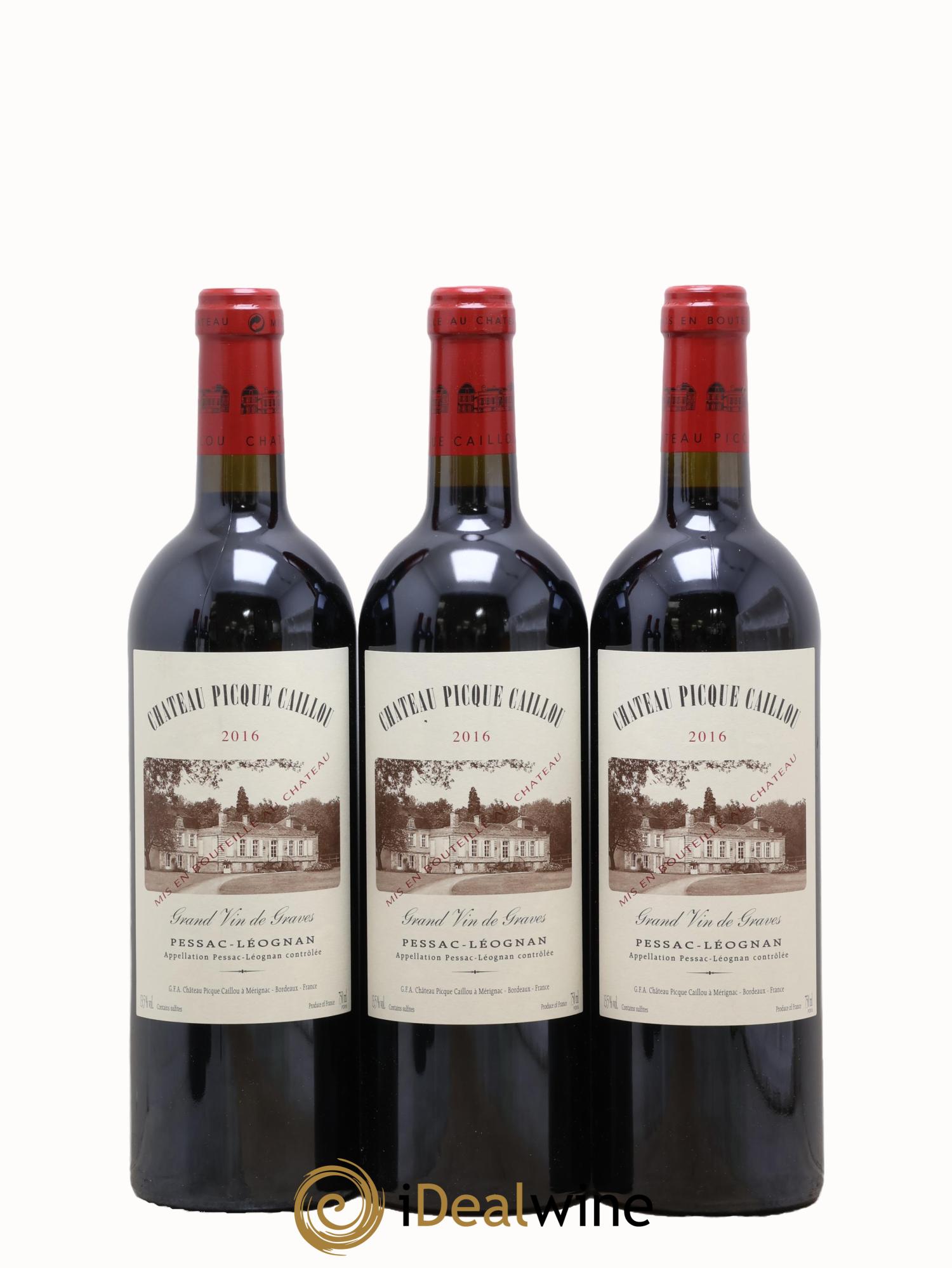 Château Picque Caillou 2016 - Lot de 3 bouteilles - 0