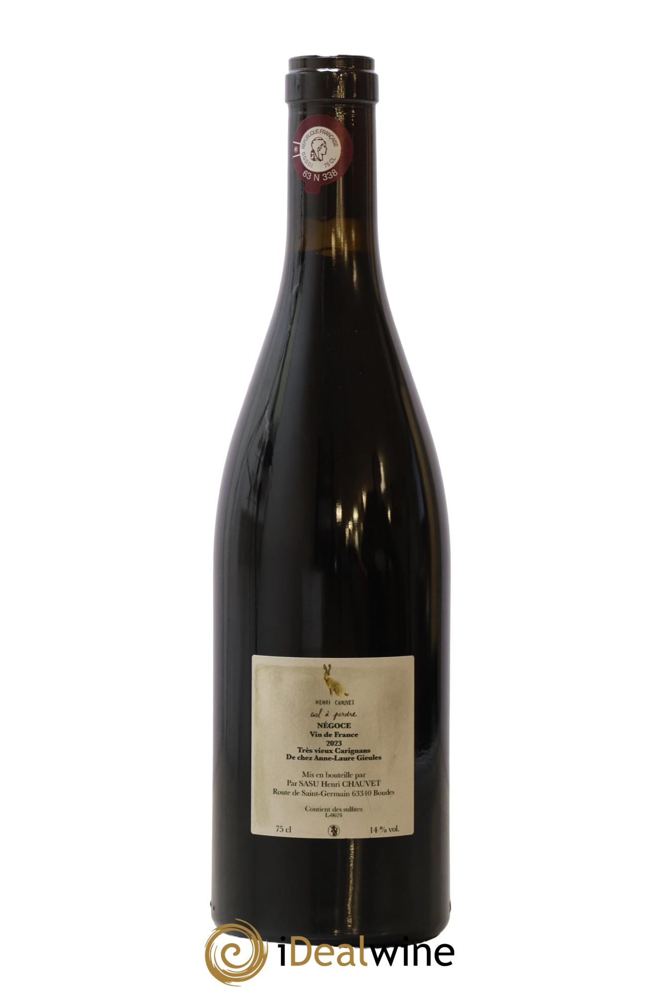 Vin de France Ciel à Perdre Henri Chauvet 2023 - Lot de 1 bouteille - 1