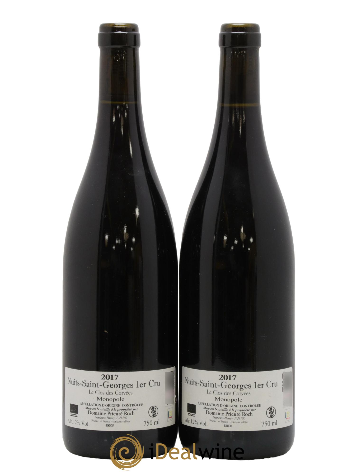 Nuits-Saint-Georges 1er Cru Le Clos des Corvées Prieuré Roch 2017 - Lot of 2 bottles - 1