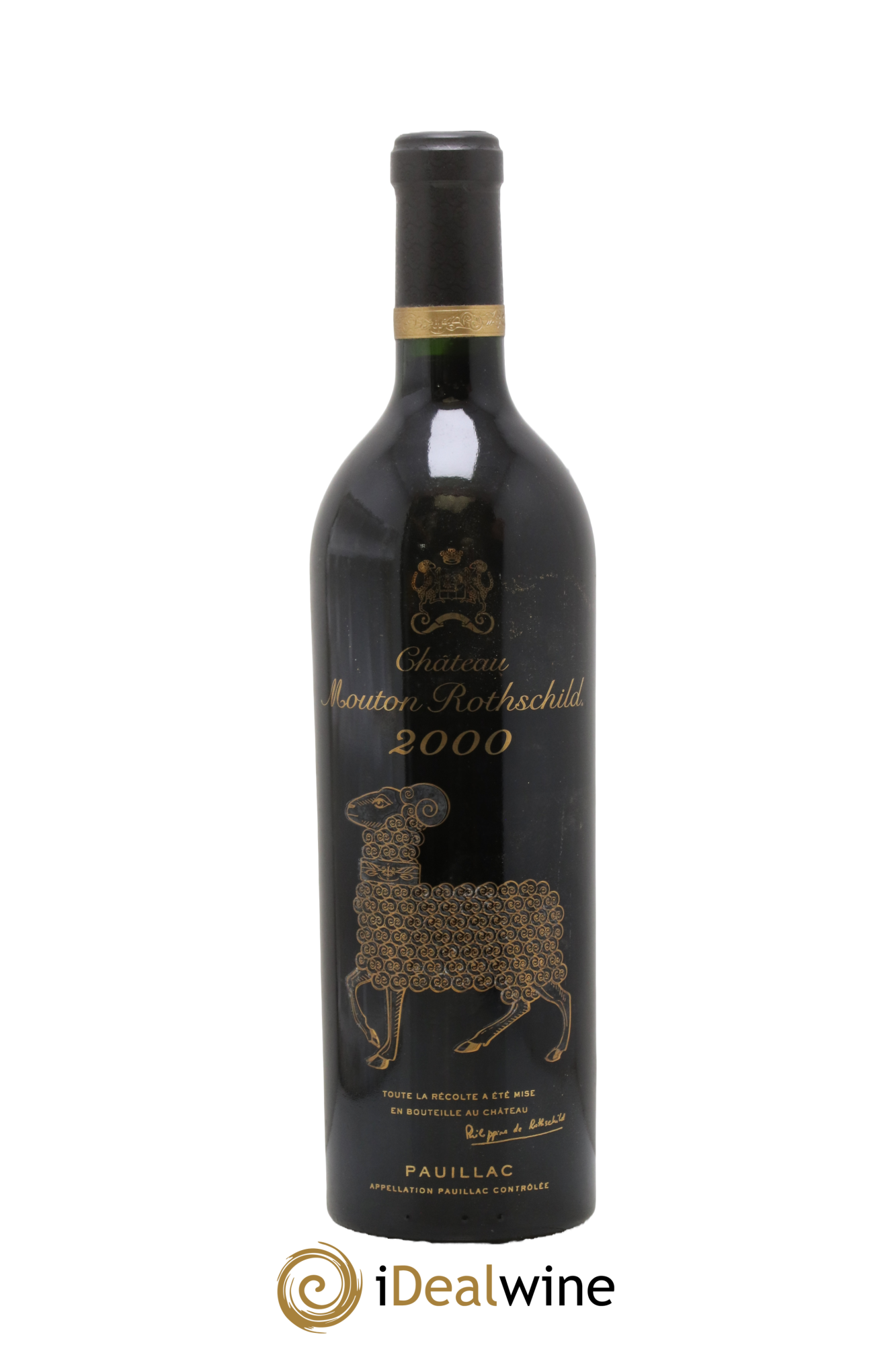 Château Mouton Rothschild 1er Grand Cru Classé 2000 - Lot de 1 bouteille - 0