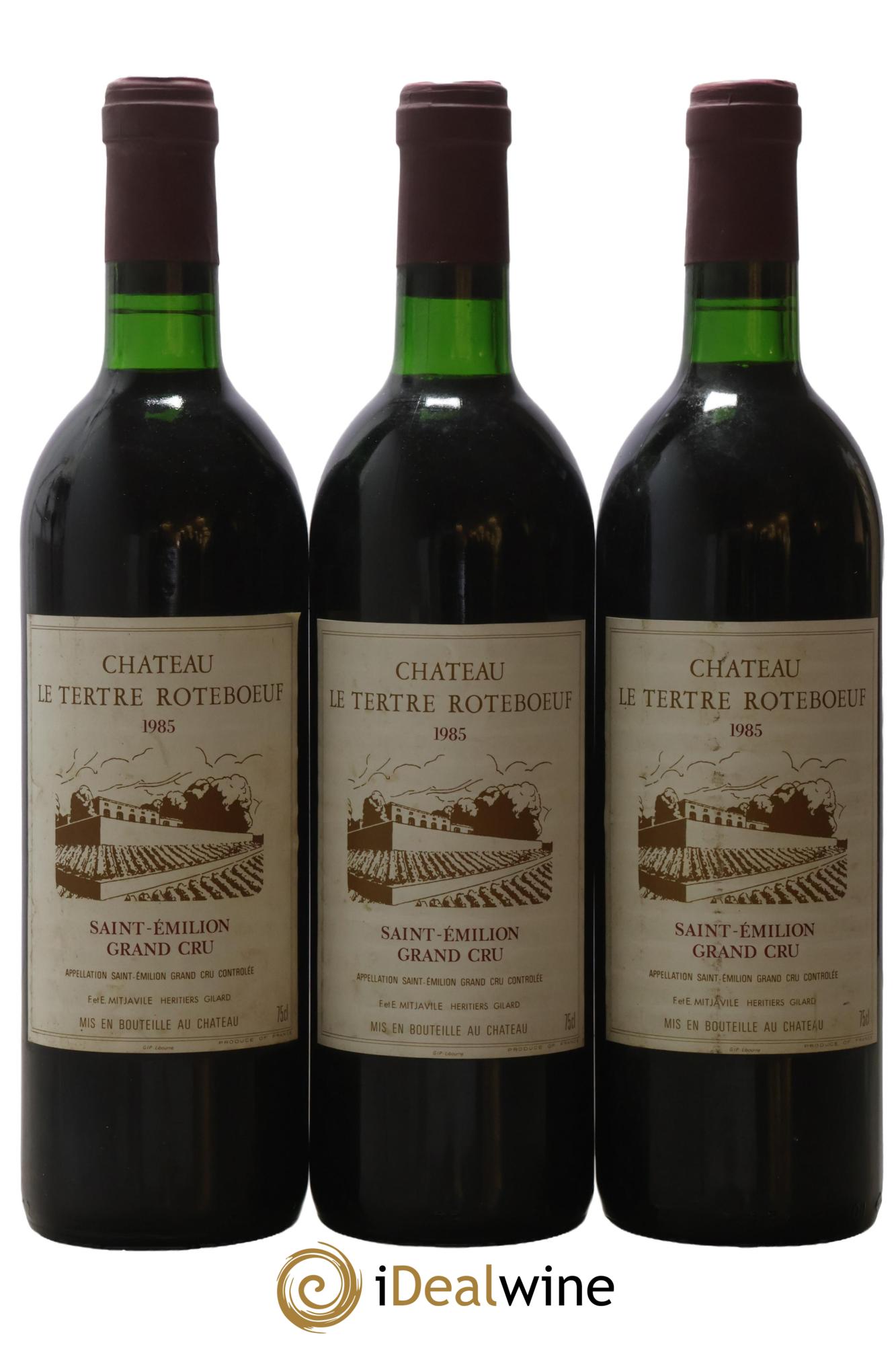 Château Tertre Roteboeuf 1985 - Lot de 3 bouteilles - 0