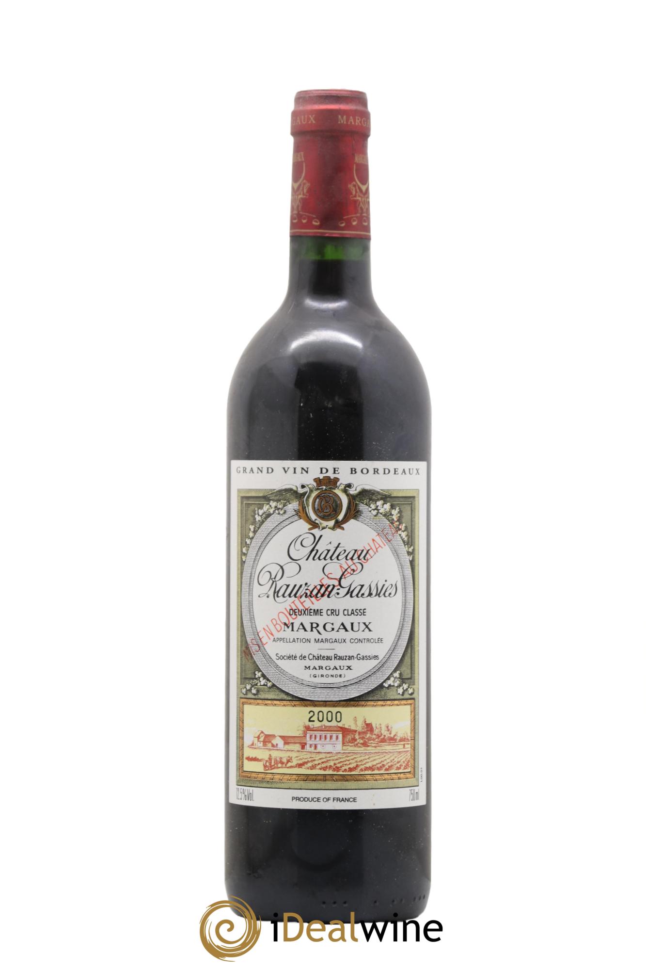 Gassies de Rauzan Gassies 2000 - Posten von 1 Flasche - 0