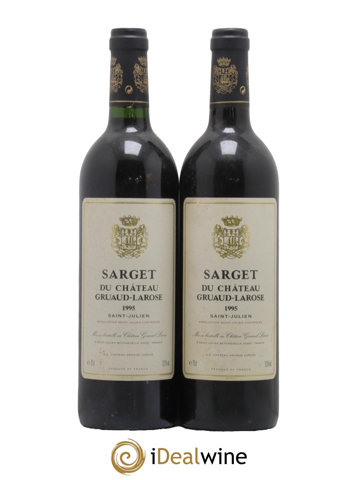 Sarget de Gruaud Larose Second Vin 1995 - Lot de 2 bouteilles - 0