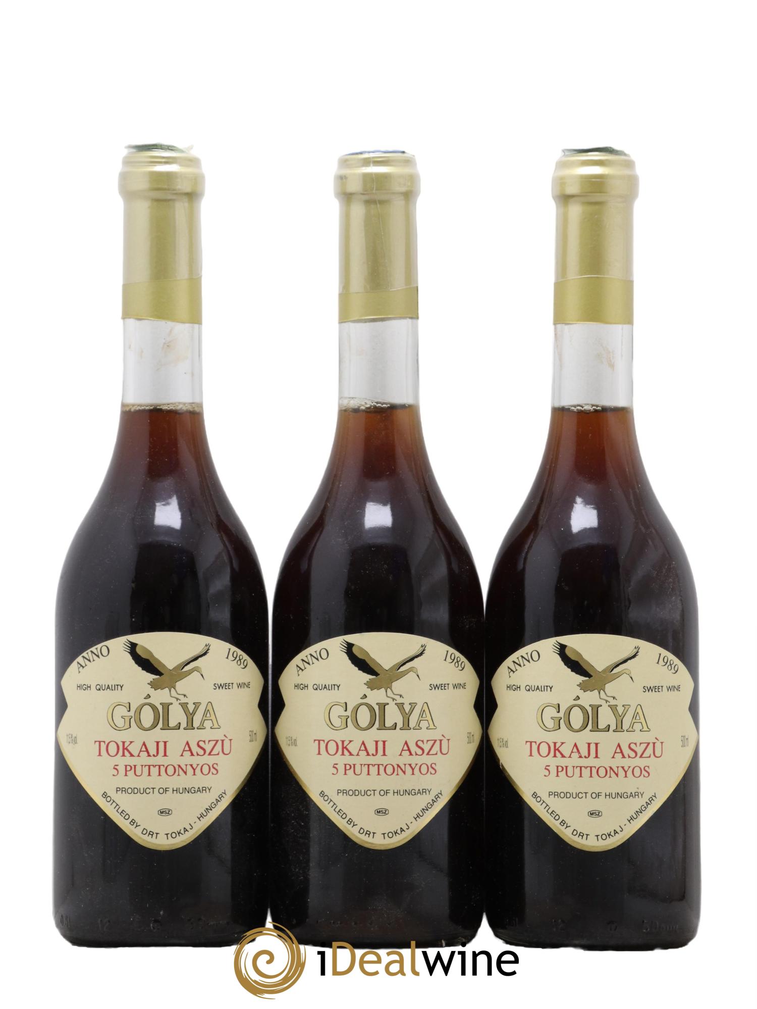 Tokaji Aszu 5 Puttonyos Domaine Golya 1989 - Lot de 3 format 50cls - 0