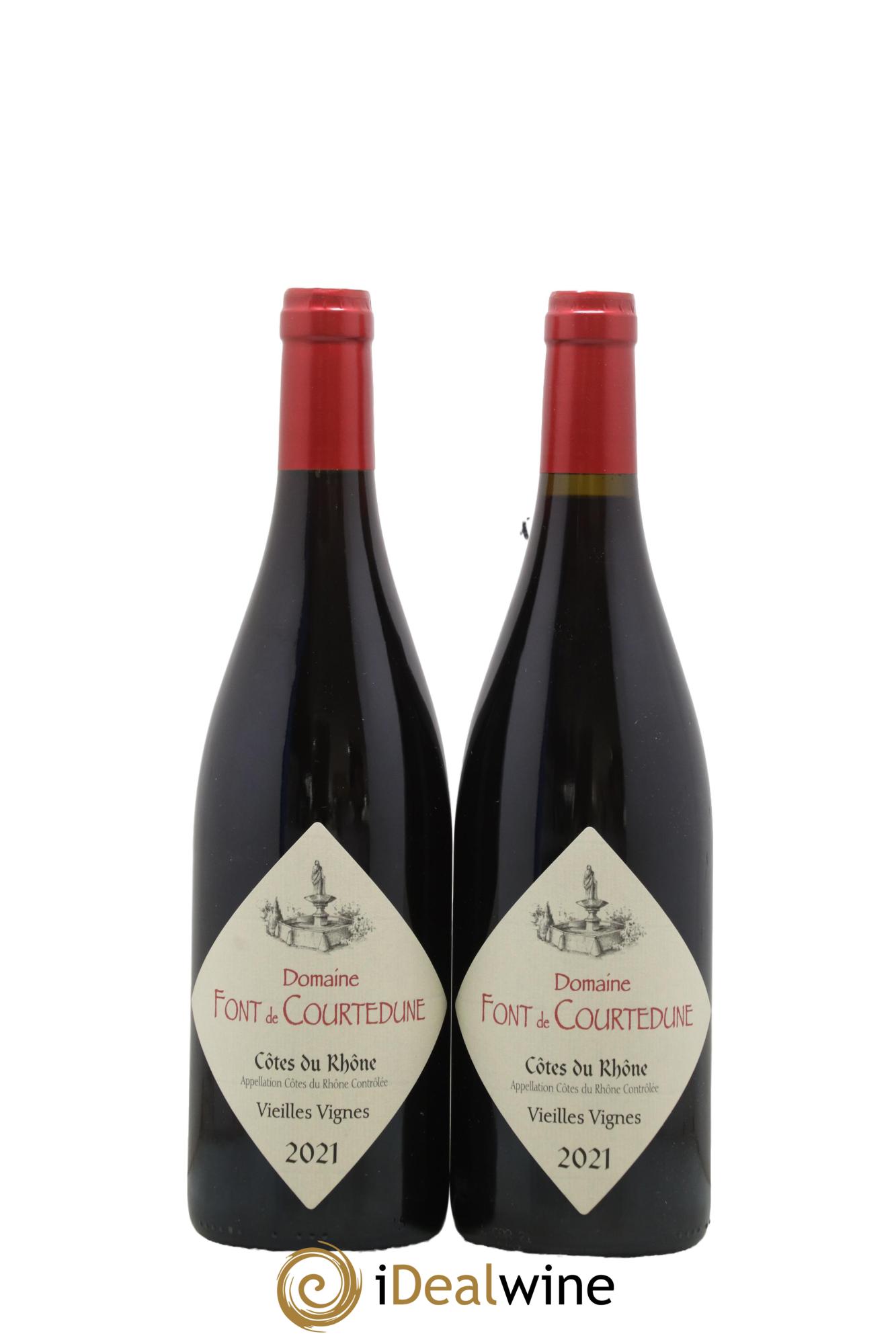 Côtes-du-Rhône Domaine Font De Courtedune Vieilles Vignes 2021 - Lot de 2 bouteilles - 0