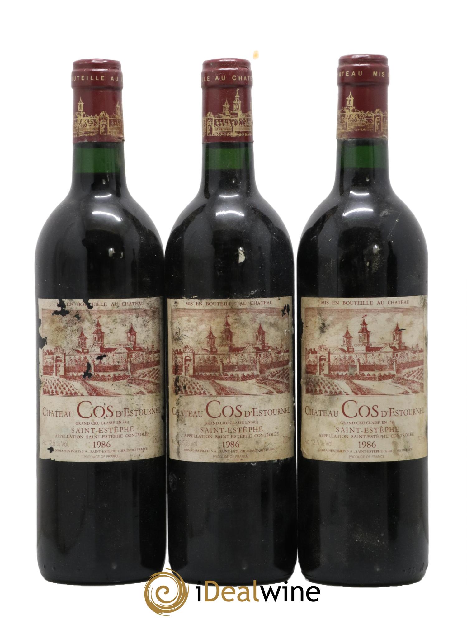 Cos d'Estournel 2ème Grand Cru Classé 1986 - Lot de 3 bouteilles - 0