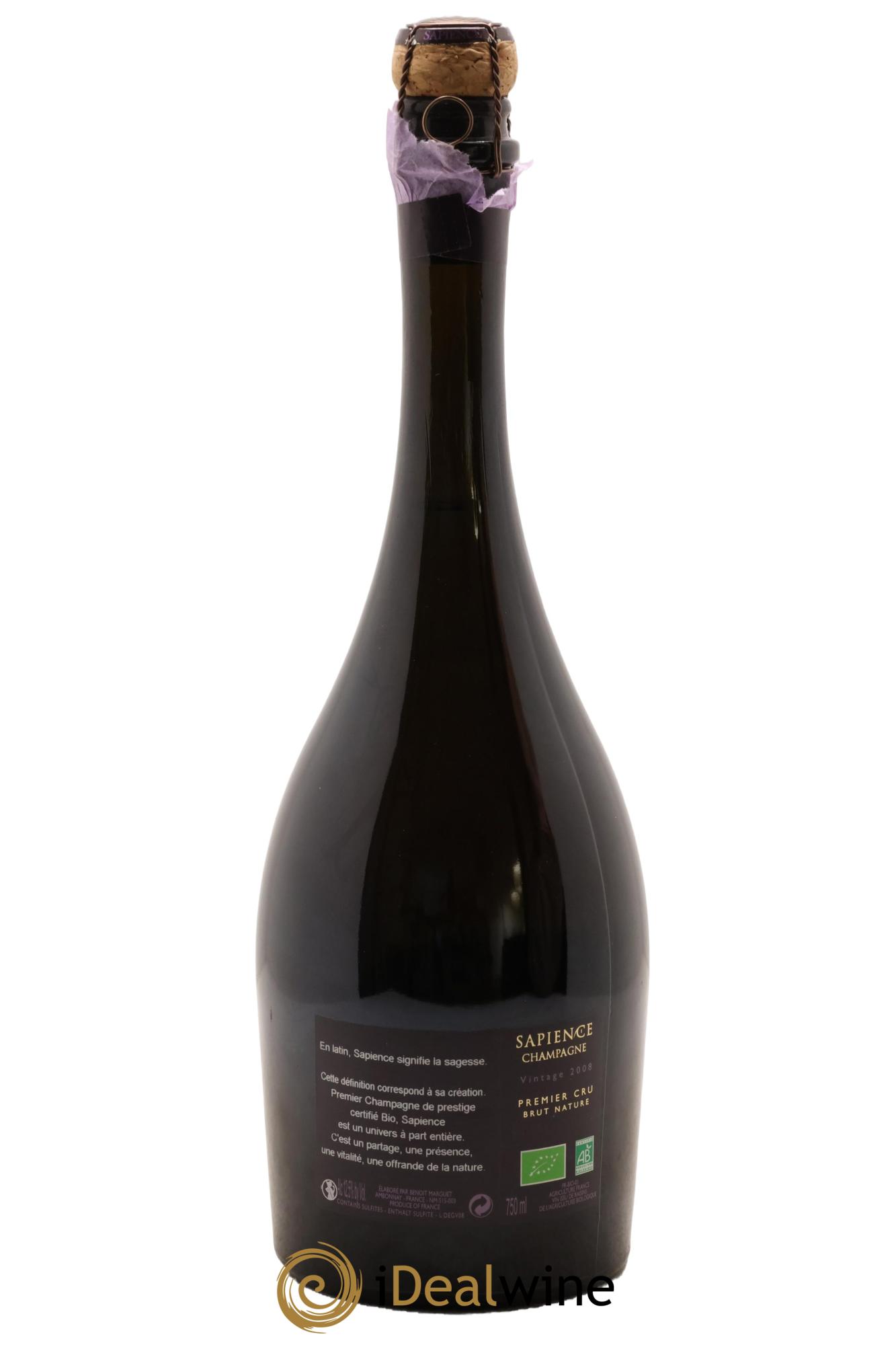 Sapience 1er Cru Brut Nature Marguet 2008 - Posten von 1 Flasche - 1