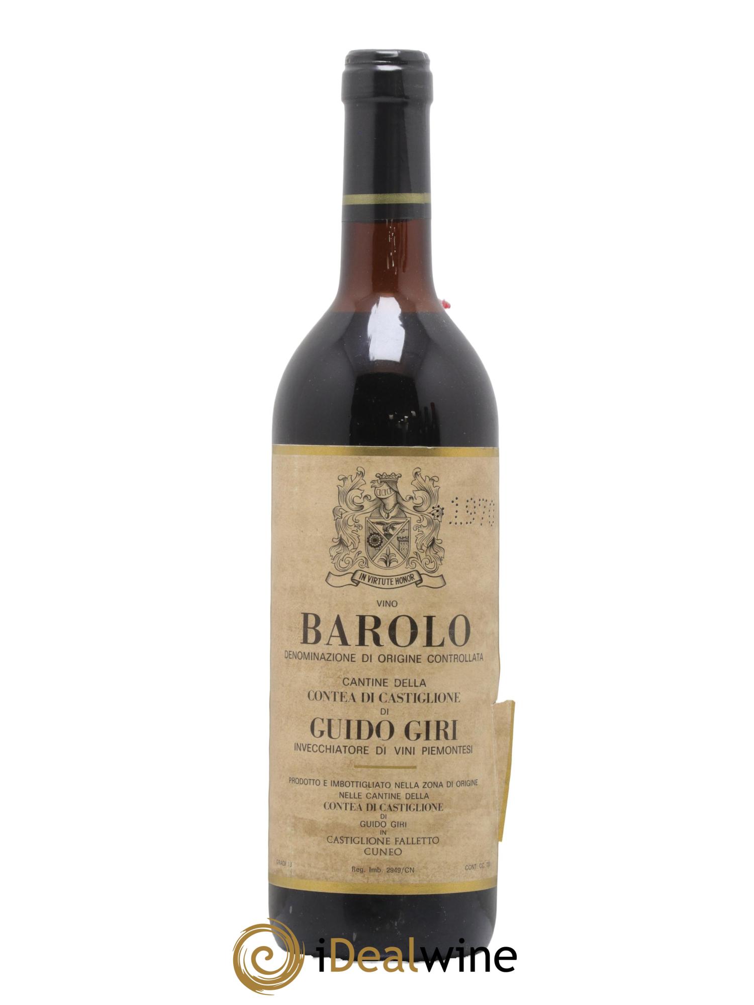 Barolo Guido Giri 1970 - Lot de 1 bouteille - 0
