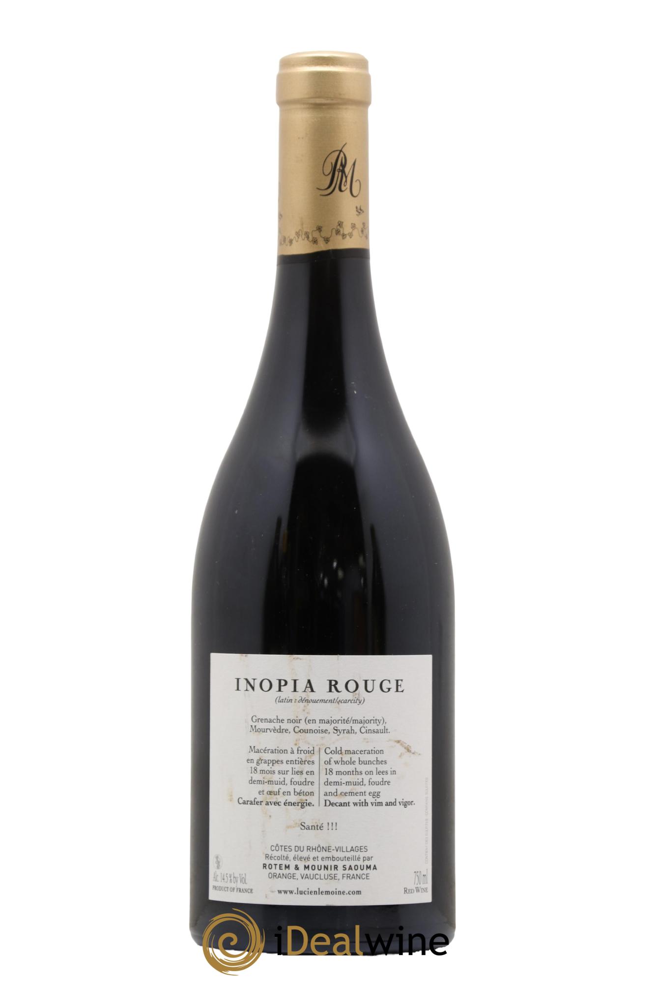 Côtes-du-Rhône Inopia Rotem et Mounir Saouma 2019 - Posten von 1 Flasche - 1
