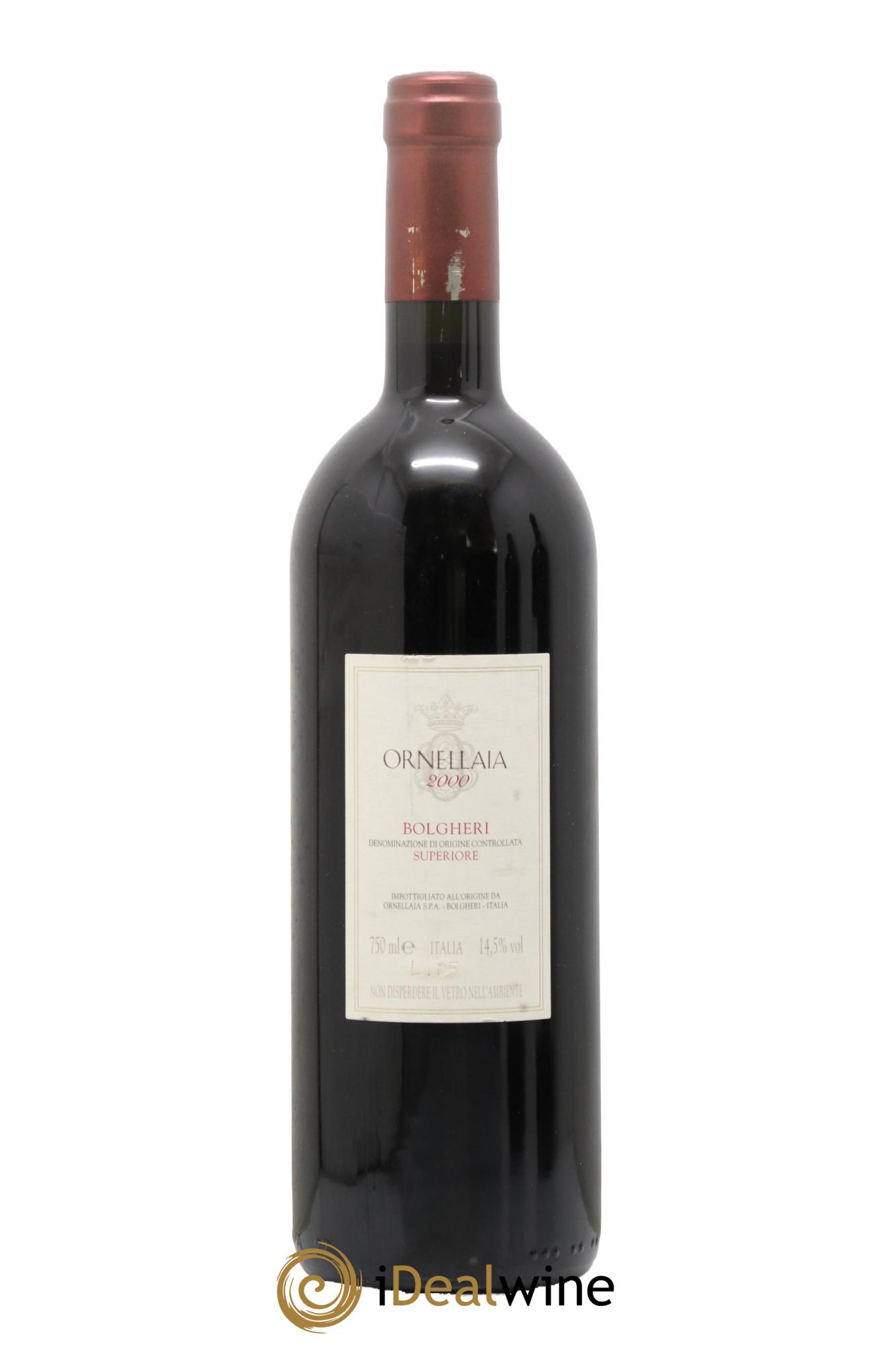 Bolgheri DOC Superiore Ornellaia Tenuta Dell'Ornellaia - Frescobaldi 2000 - Lot de 1 bouteille - 1
