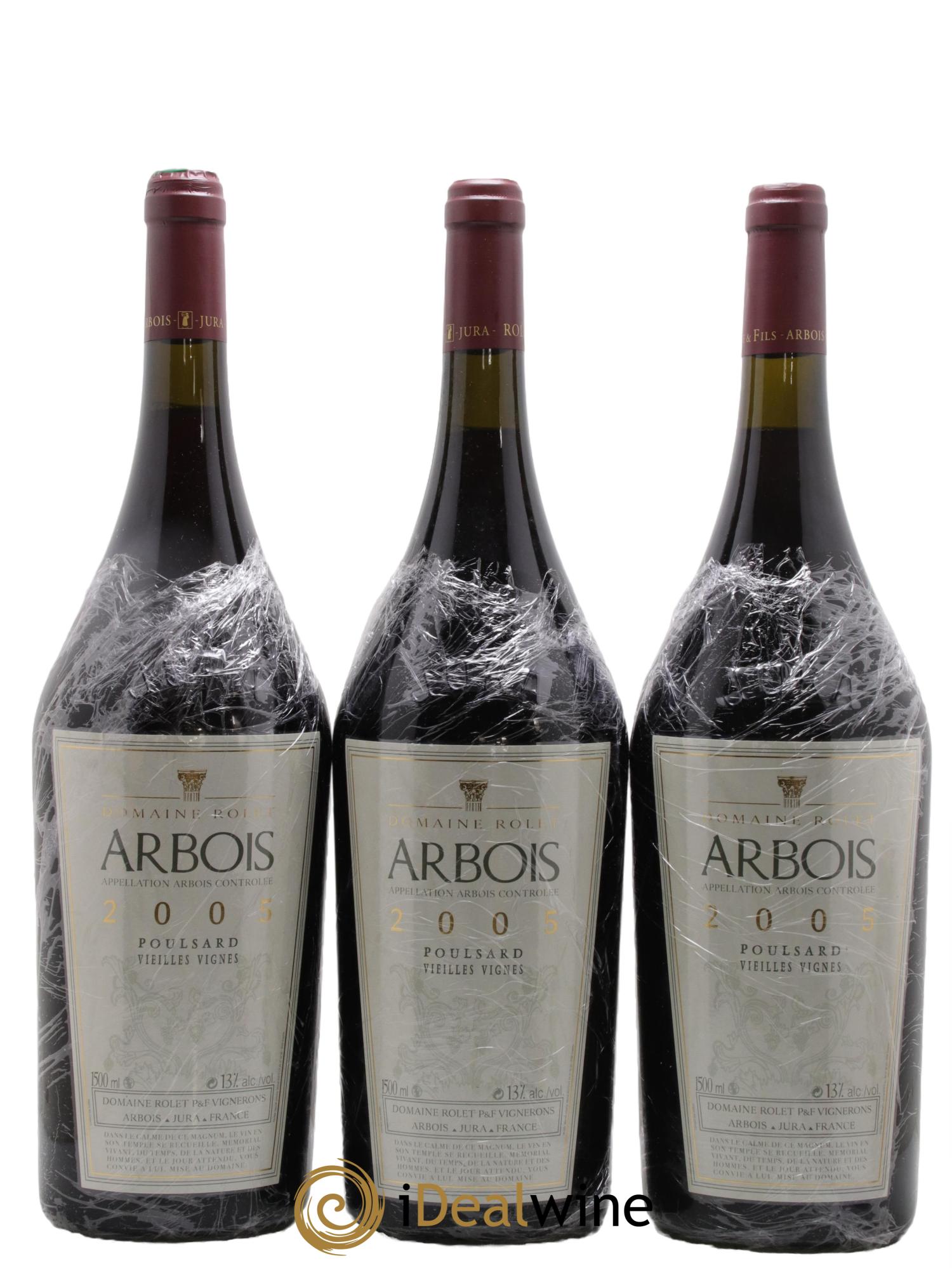 Arbois Poulsard Vieilles Vignes Domaine Rolet 2005 - Lot de 3 magnums - 0