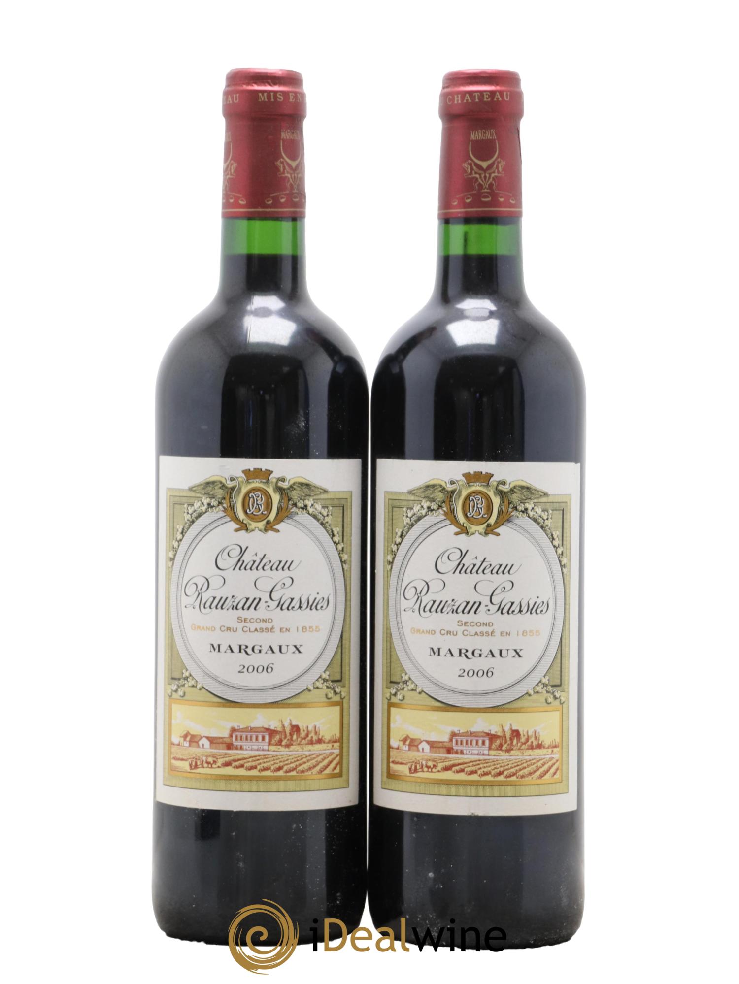 Château Rauzan-Gassies 2ème Grand Cru Classé 2006 - Lotto di 2 bottiglie - 0