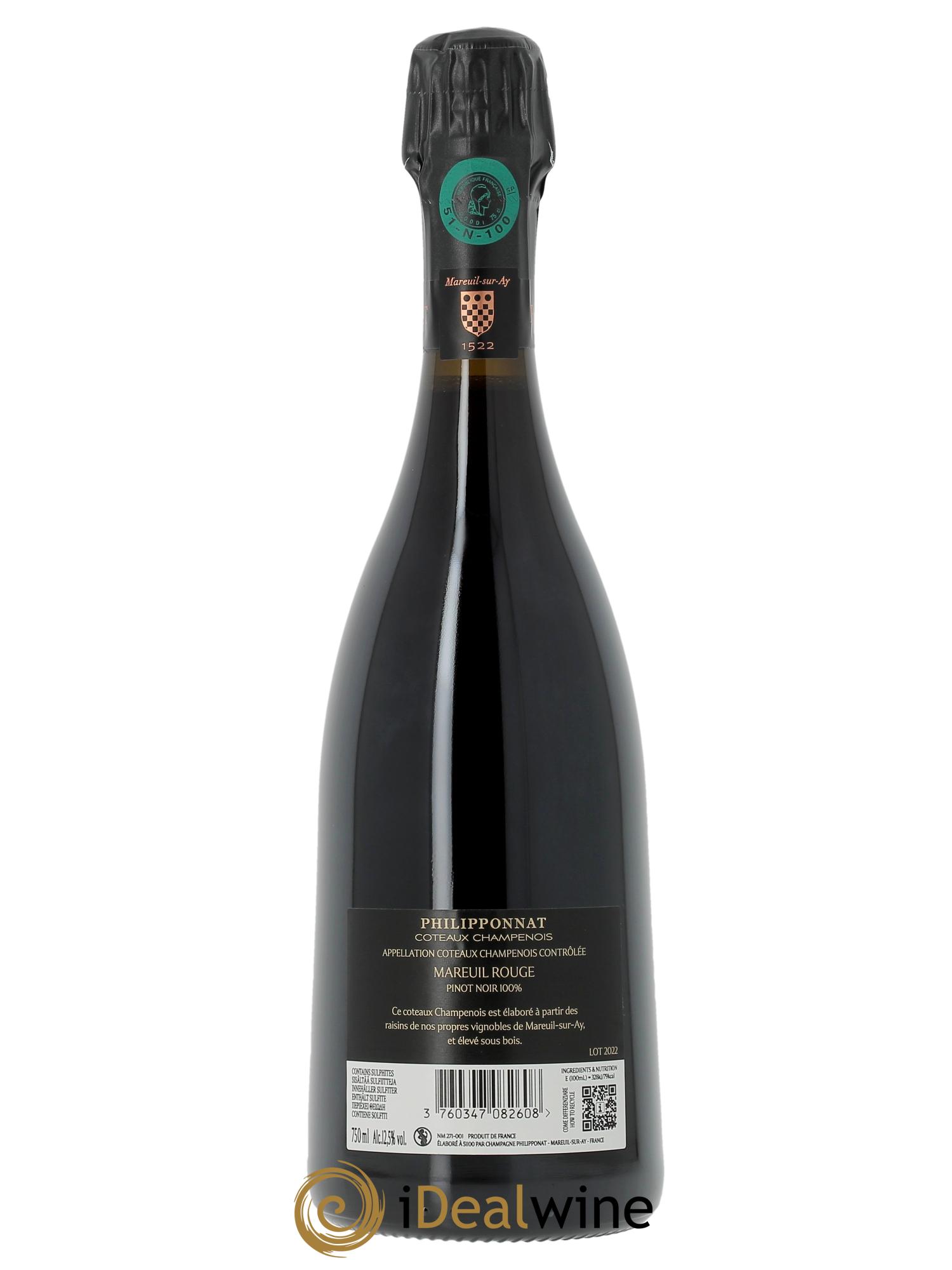 Coteaux Champenois Mareuil Philipponnat  2022 - Lotto di 1 bottiglia - 1
