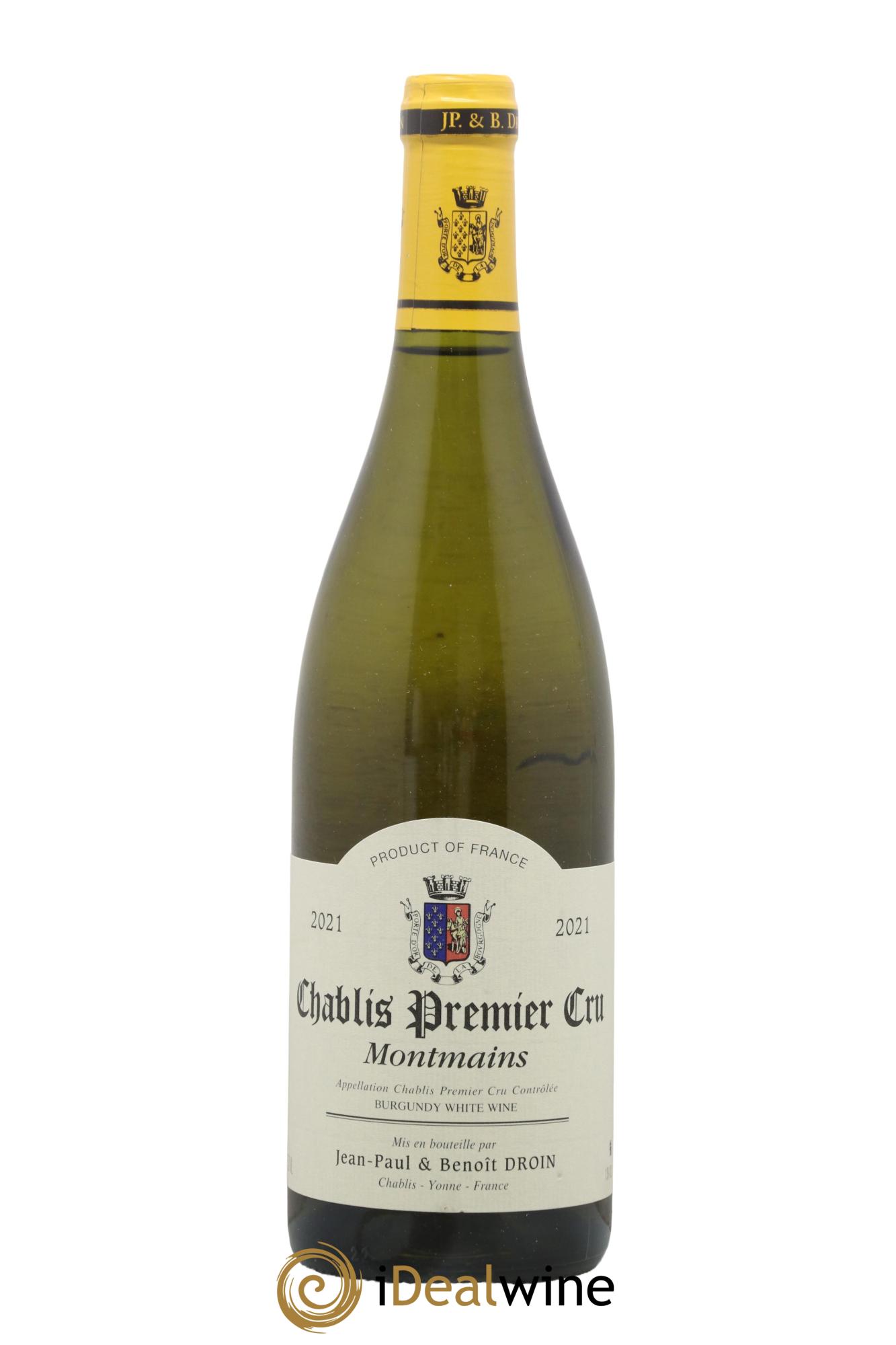 Chablis 1er Cru Montmains Jean-Paul & Benoît Droin (Domaine) 2021 - Posten von 1 Flasche - 0