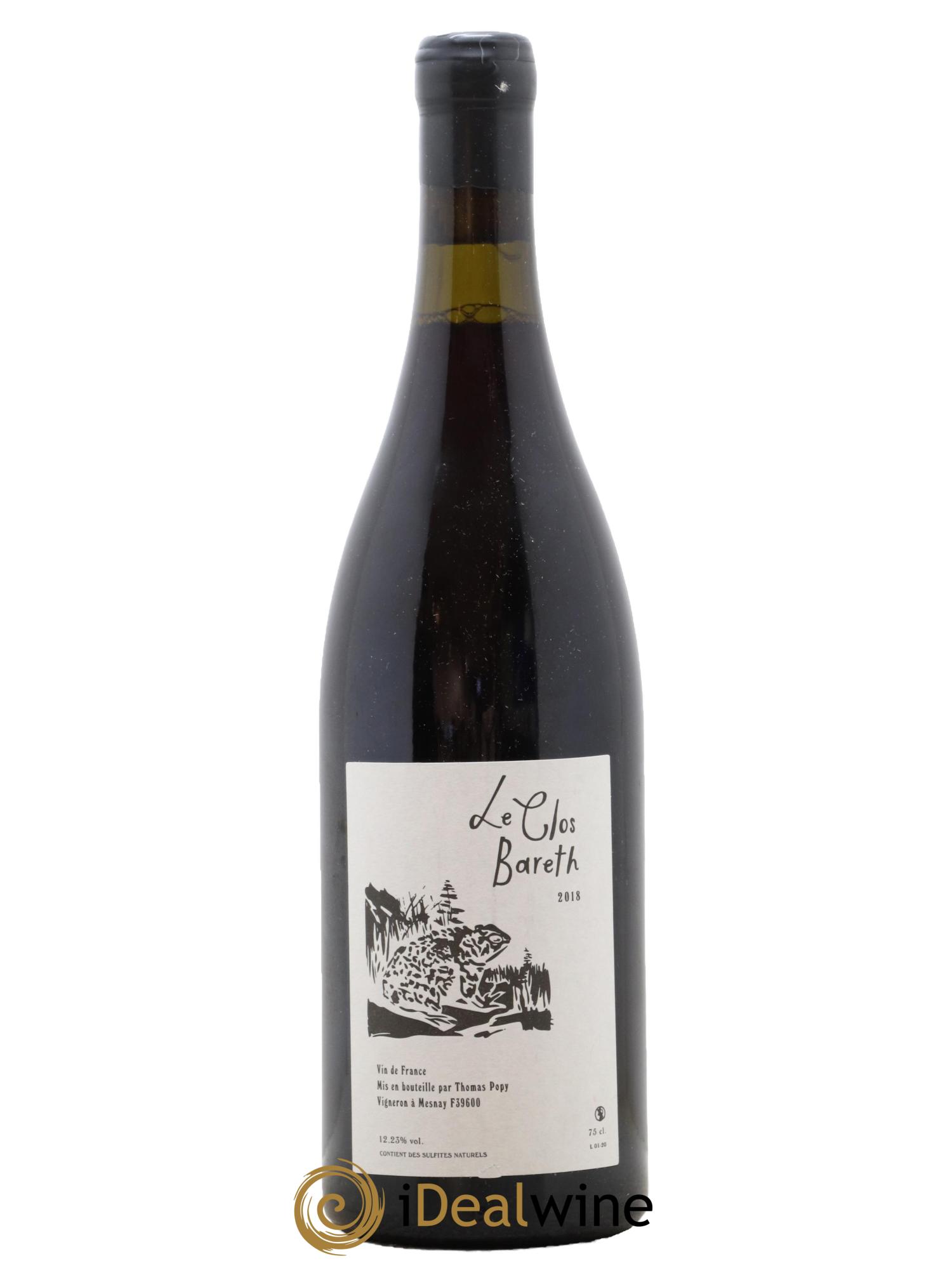 Vin de France Clos Bareth Thomas Popy 2018 - Lot de 1 bouteille - 0