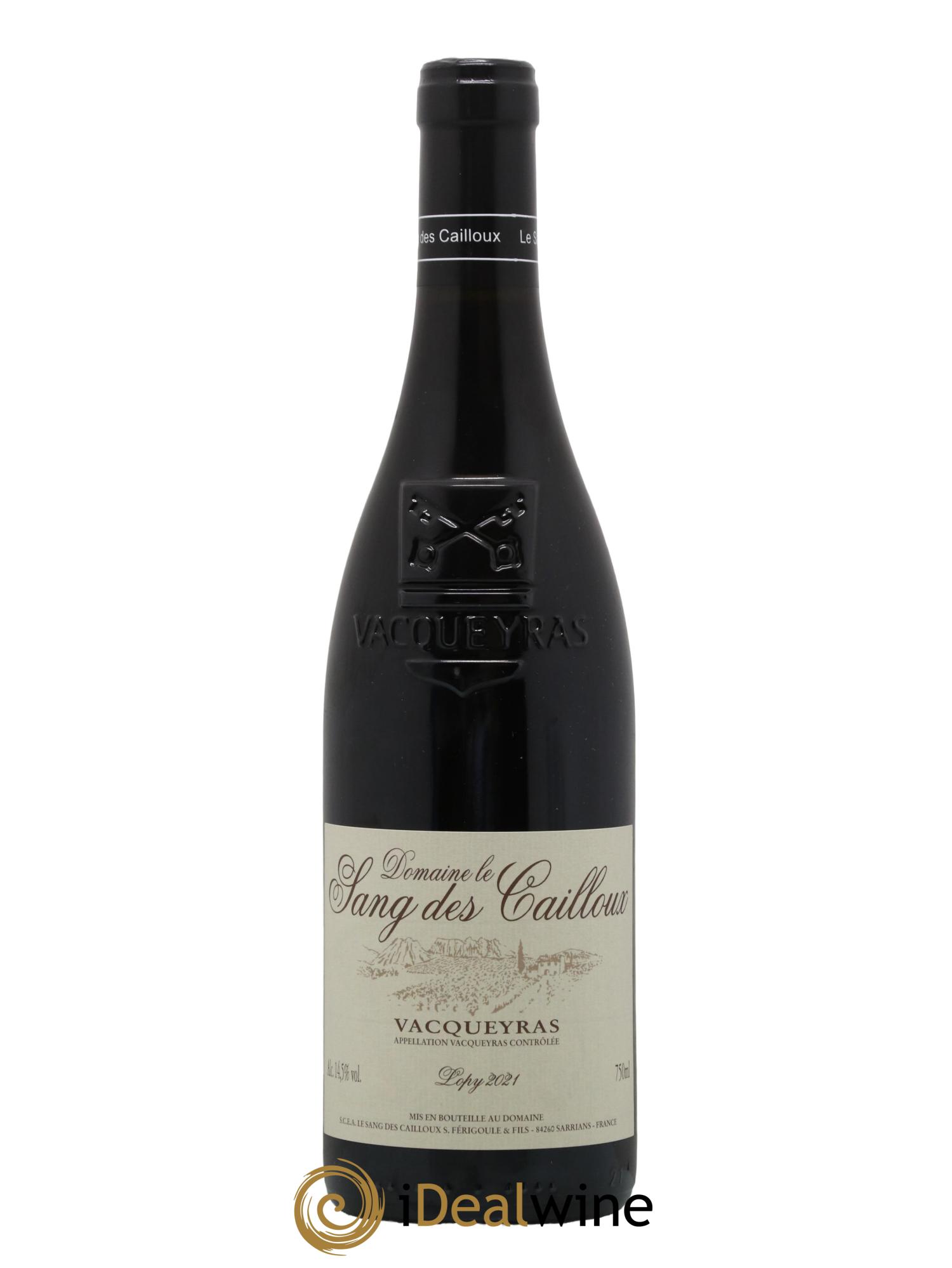 Vacqueyras Cuvée de Lopy Le Sang des Cailloux 2021 - Lot de 1 bouteille - 0